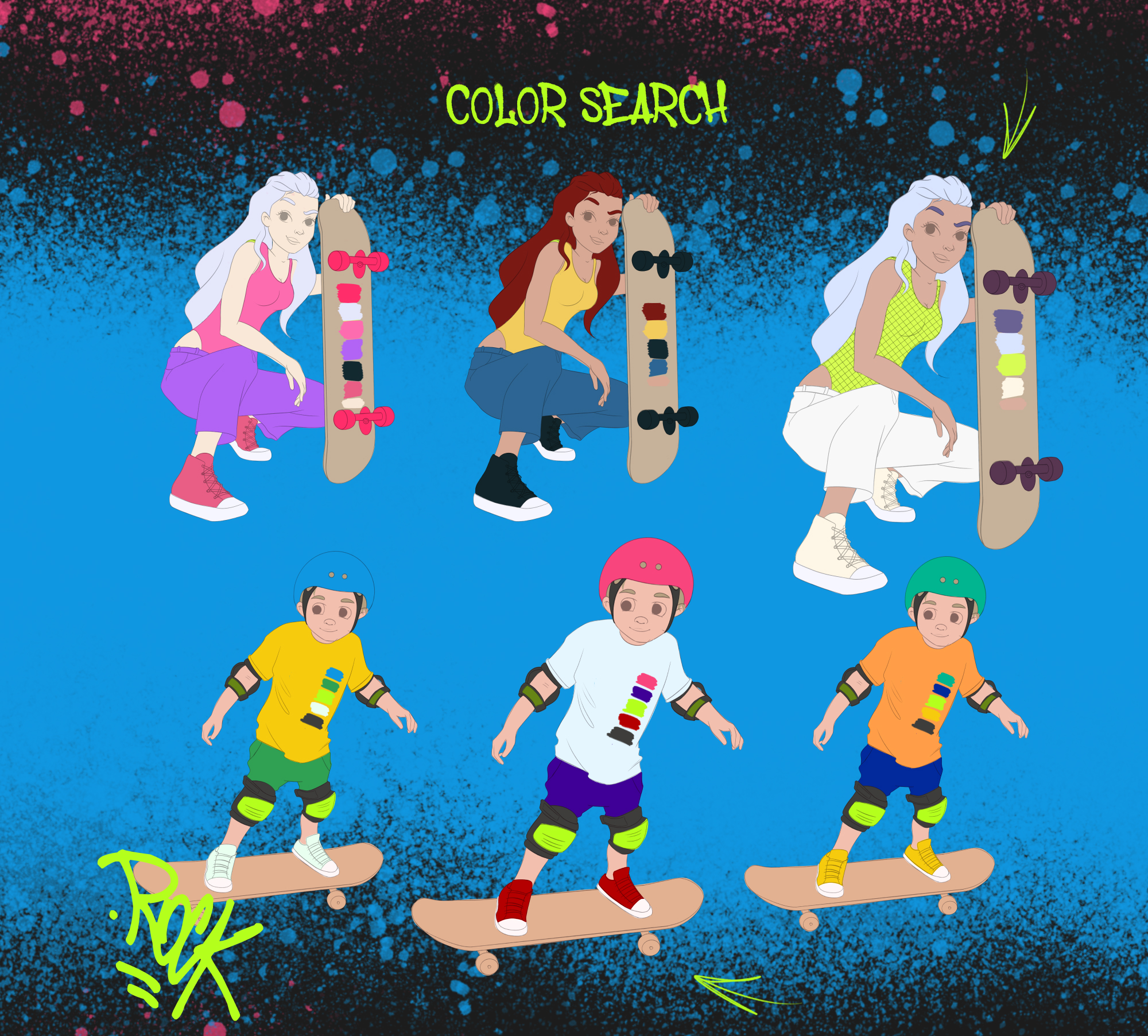 Skatepark mascot — Изображение №5 — Иллюстрация, Анимация на Dprofile