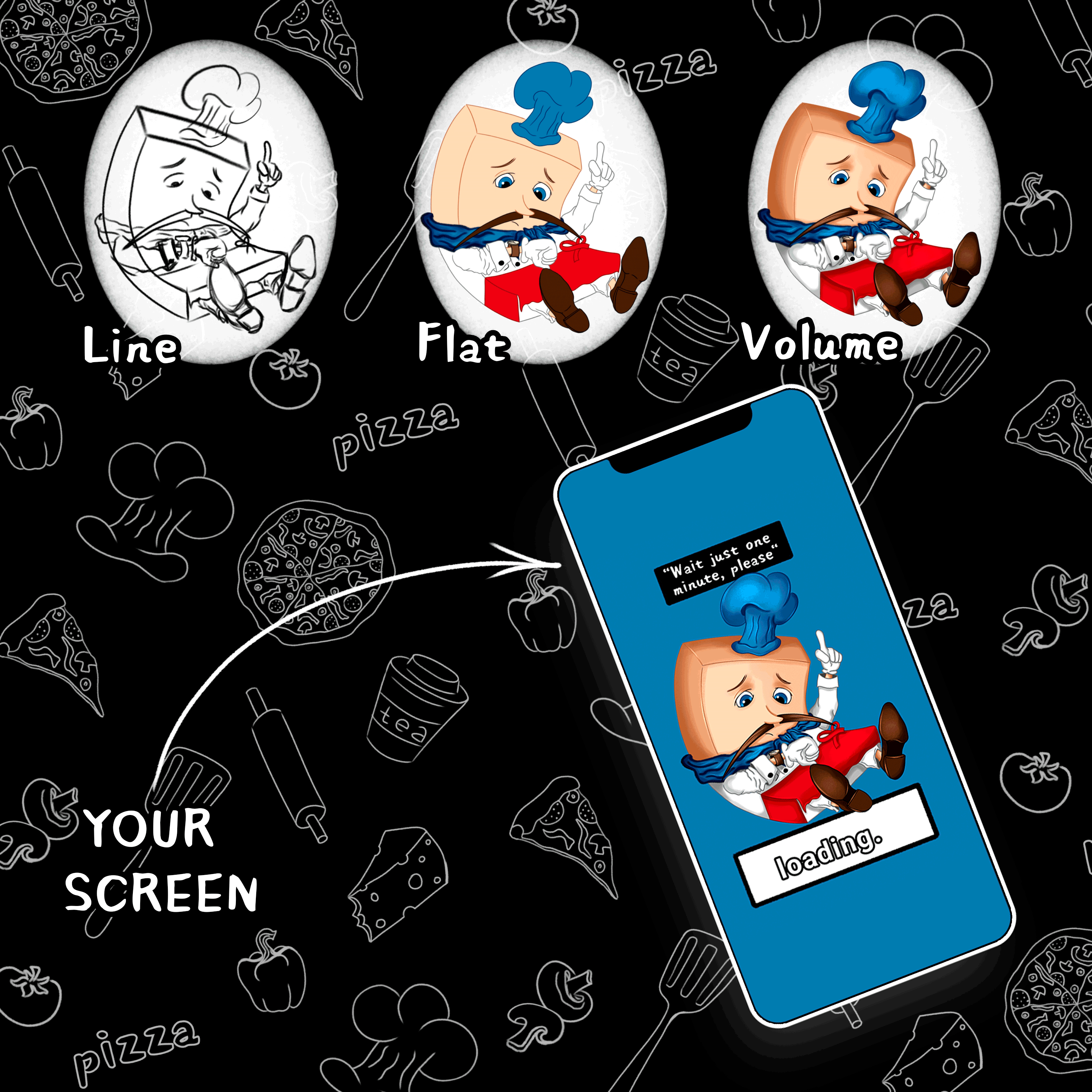 Дизайн персонажа для Domino's Pizza — Изображение №6 — Брендинг, Иллюстрация на Dprofile