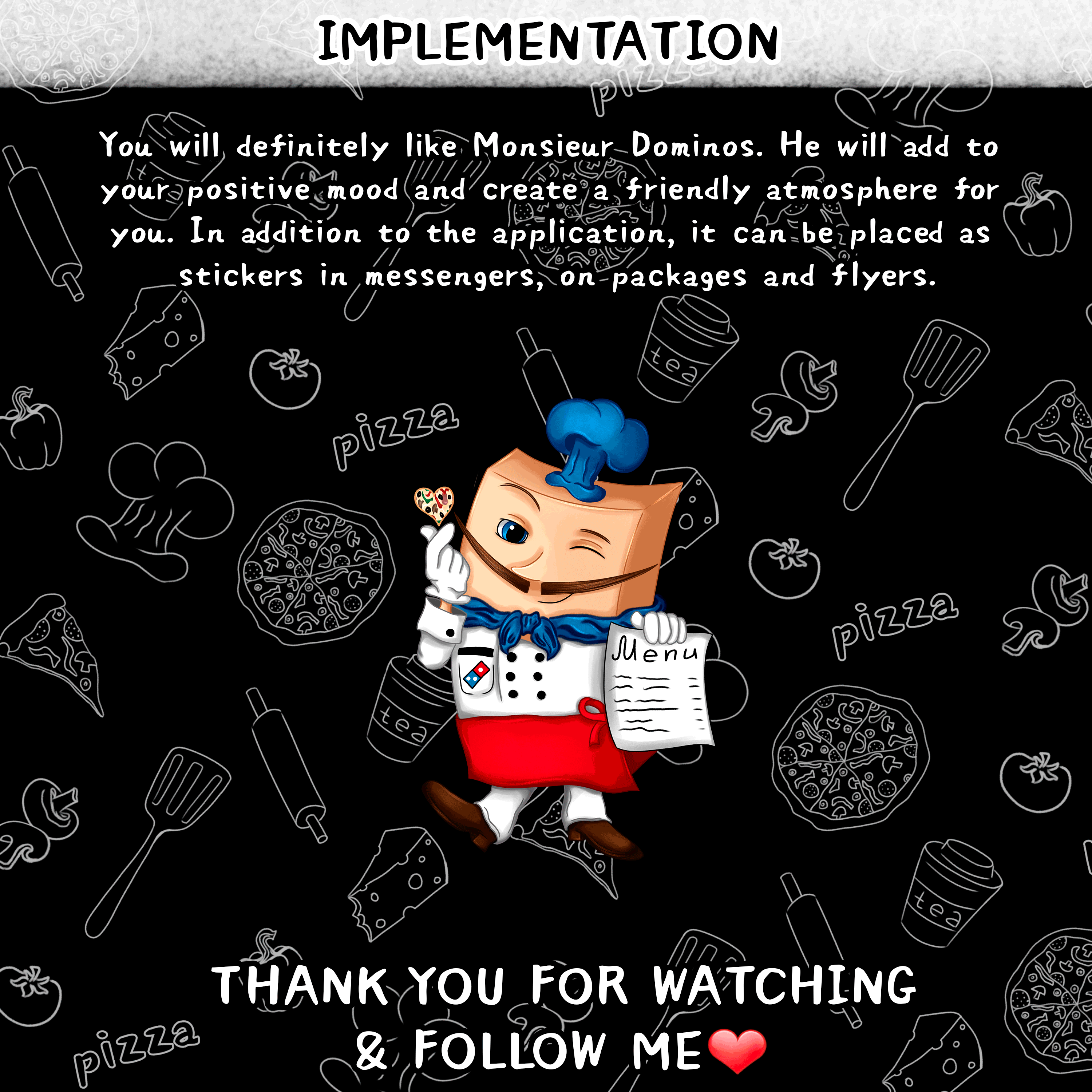 Дизайн персонажа для Domino's Pizza — Изображение №11 — Брендинг, Иллюстрация на Dprofile