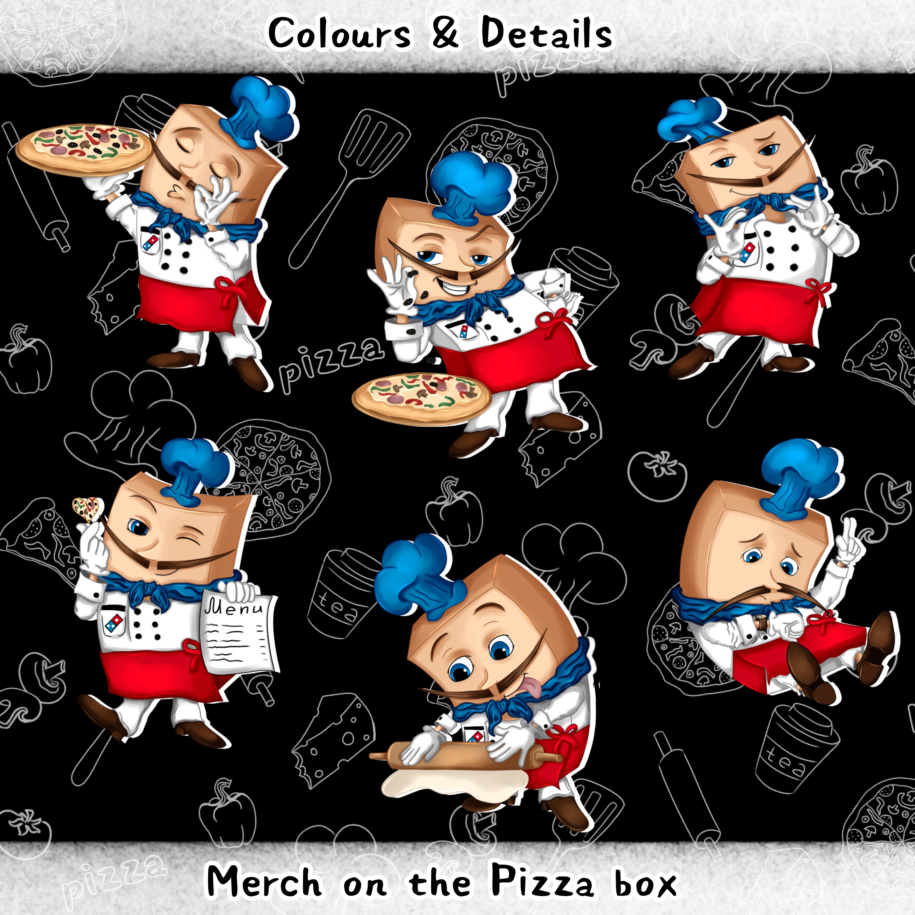 Дизайн персонажа для Domino's Pizza — Изображение №7 — Брендинг, Иллюстрация на Dprofile