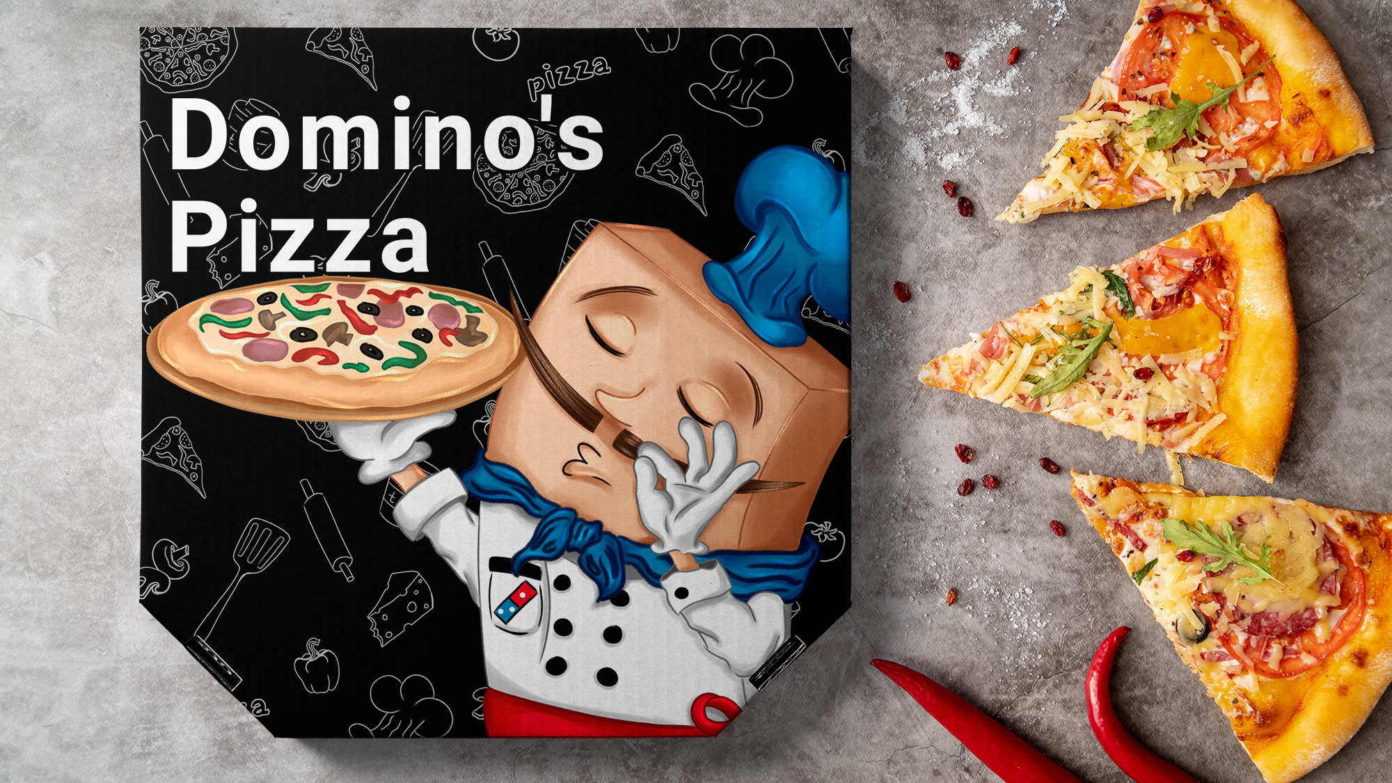Дизайн персонажа для Domino's Pizza — Изображение №8 — Брендинг, Иллюстрация на Dprofile