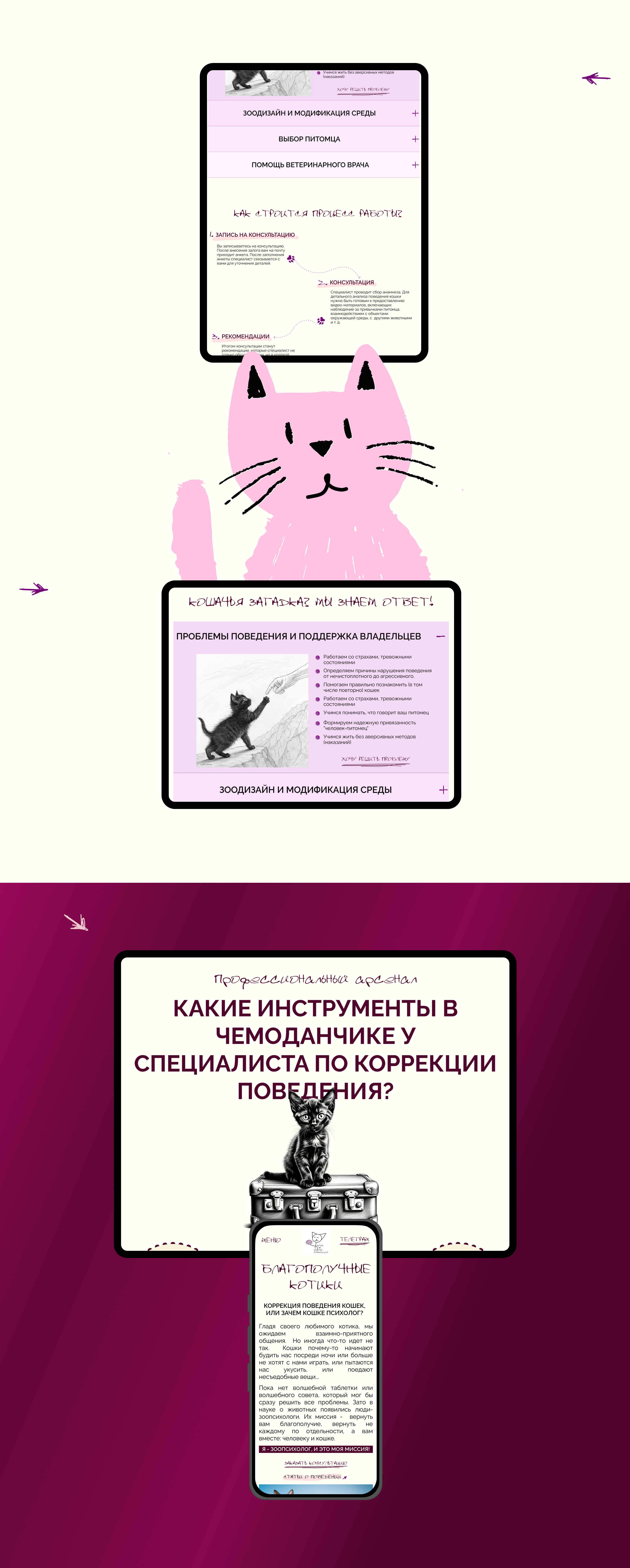 Сайт онлайн-консультаций зоопсихолога-фелинолога — Изображение №5 — Интерфейсы, Брендинг на Dprofile