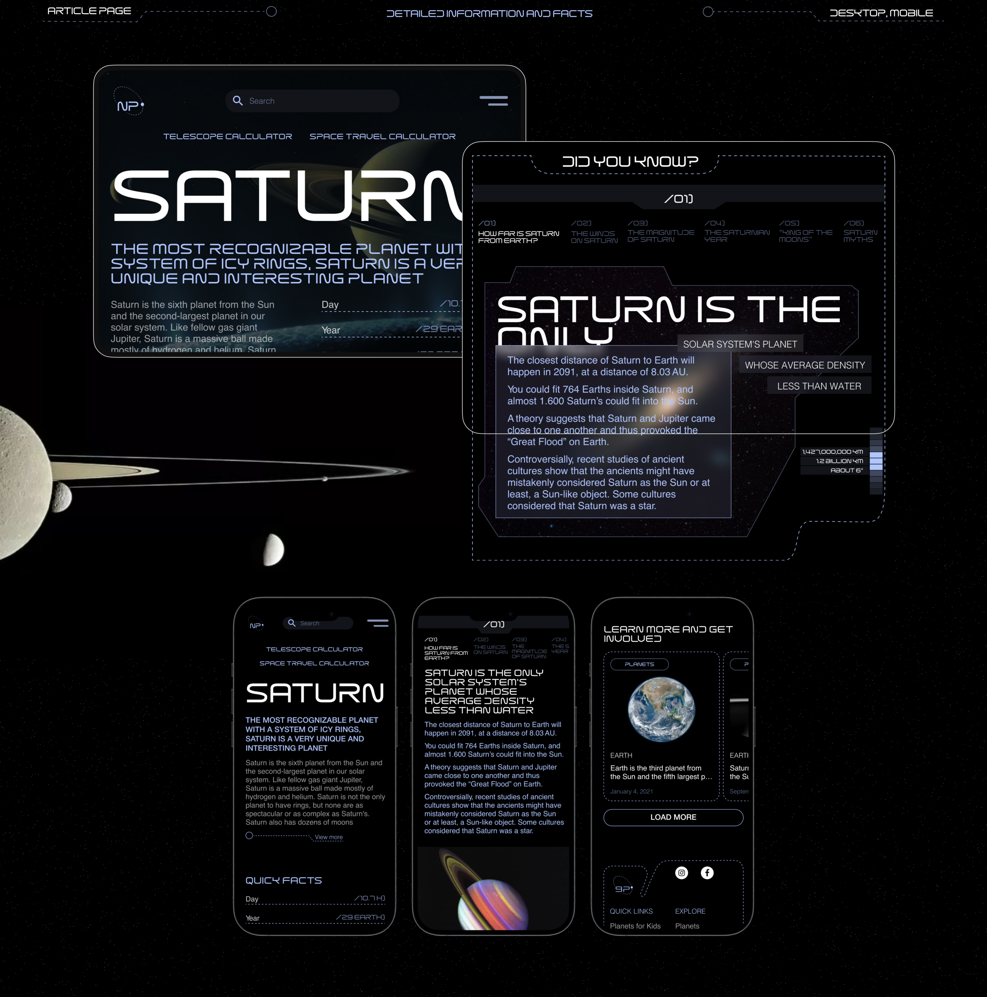 Nine Planets, Space and Astronomy Website — Изображение №6 — Интерфейсы на Dprofile