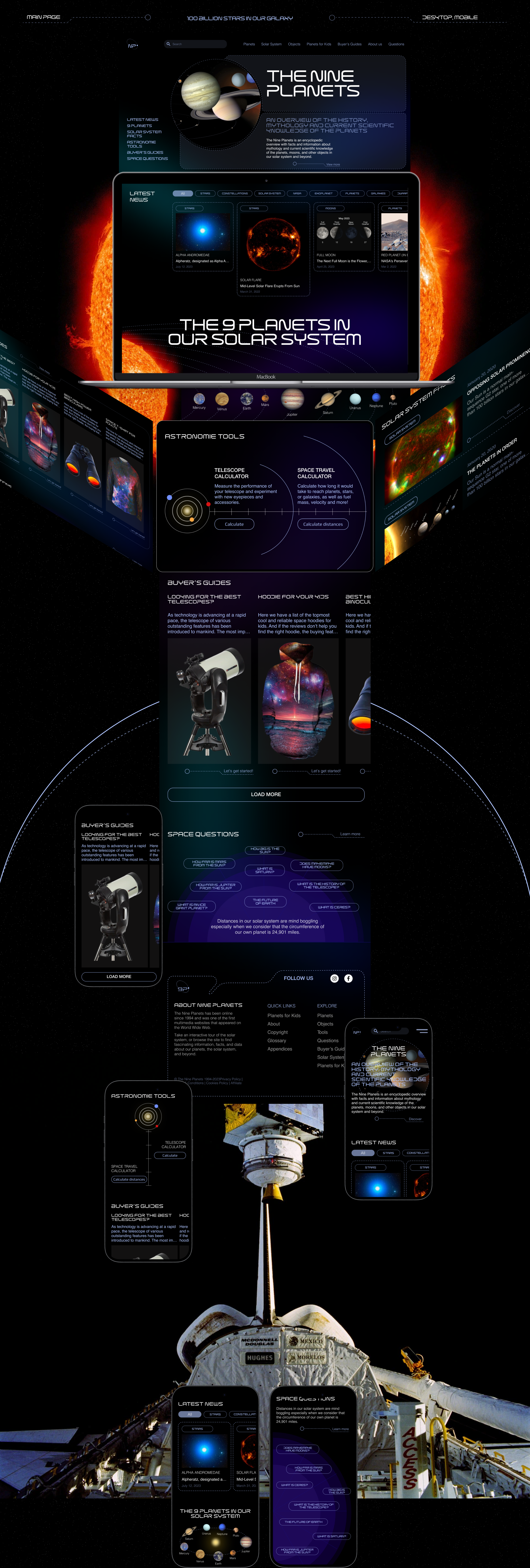 Nine Planets, Space and Astronomy Website — Изображение №3 — Интерфейсы на Dprofile