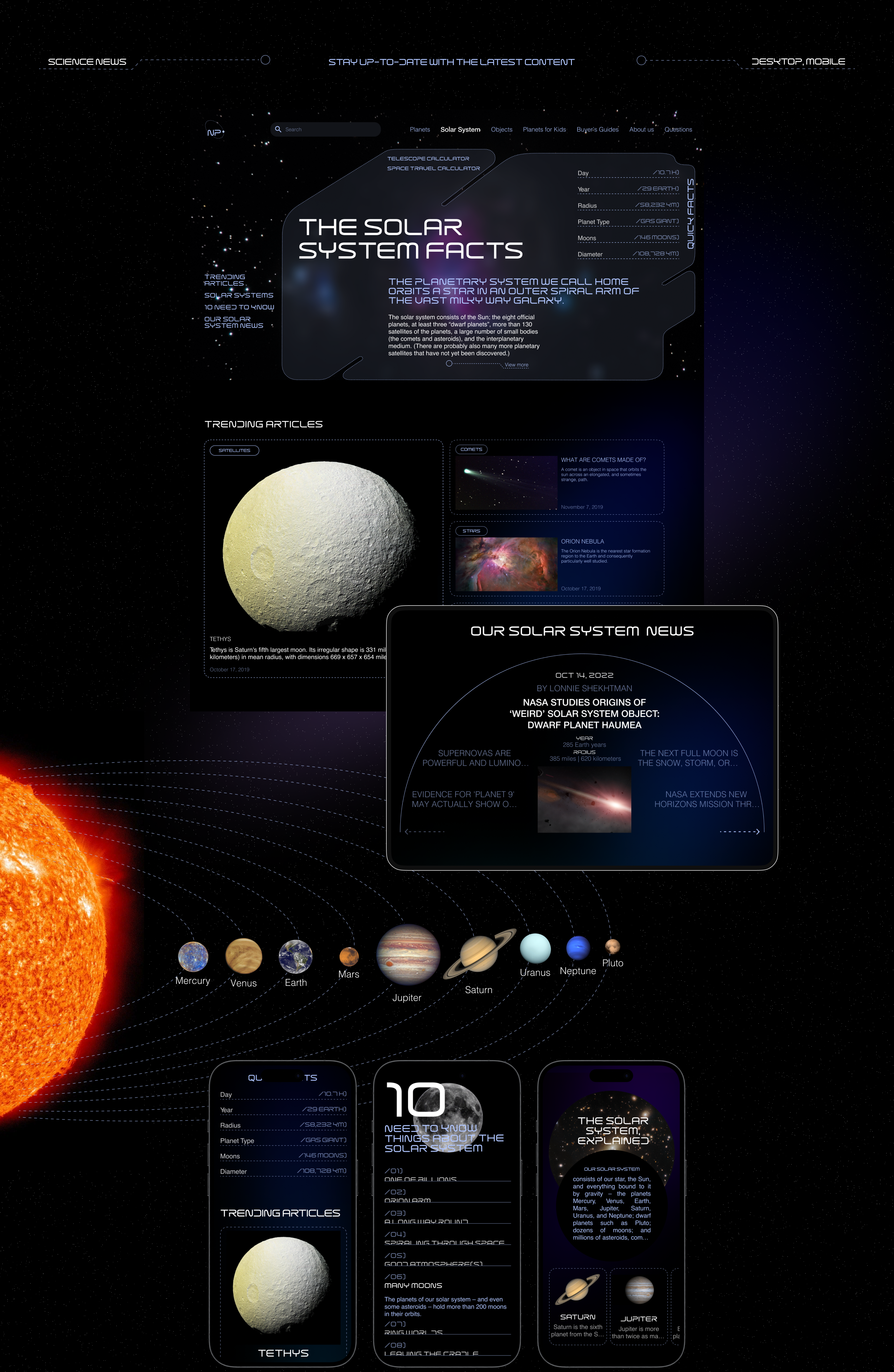 Nine Planets, Space and Astronomy Website — Изображение №4 — Интерфейсы на Dprofile