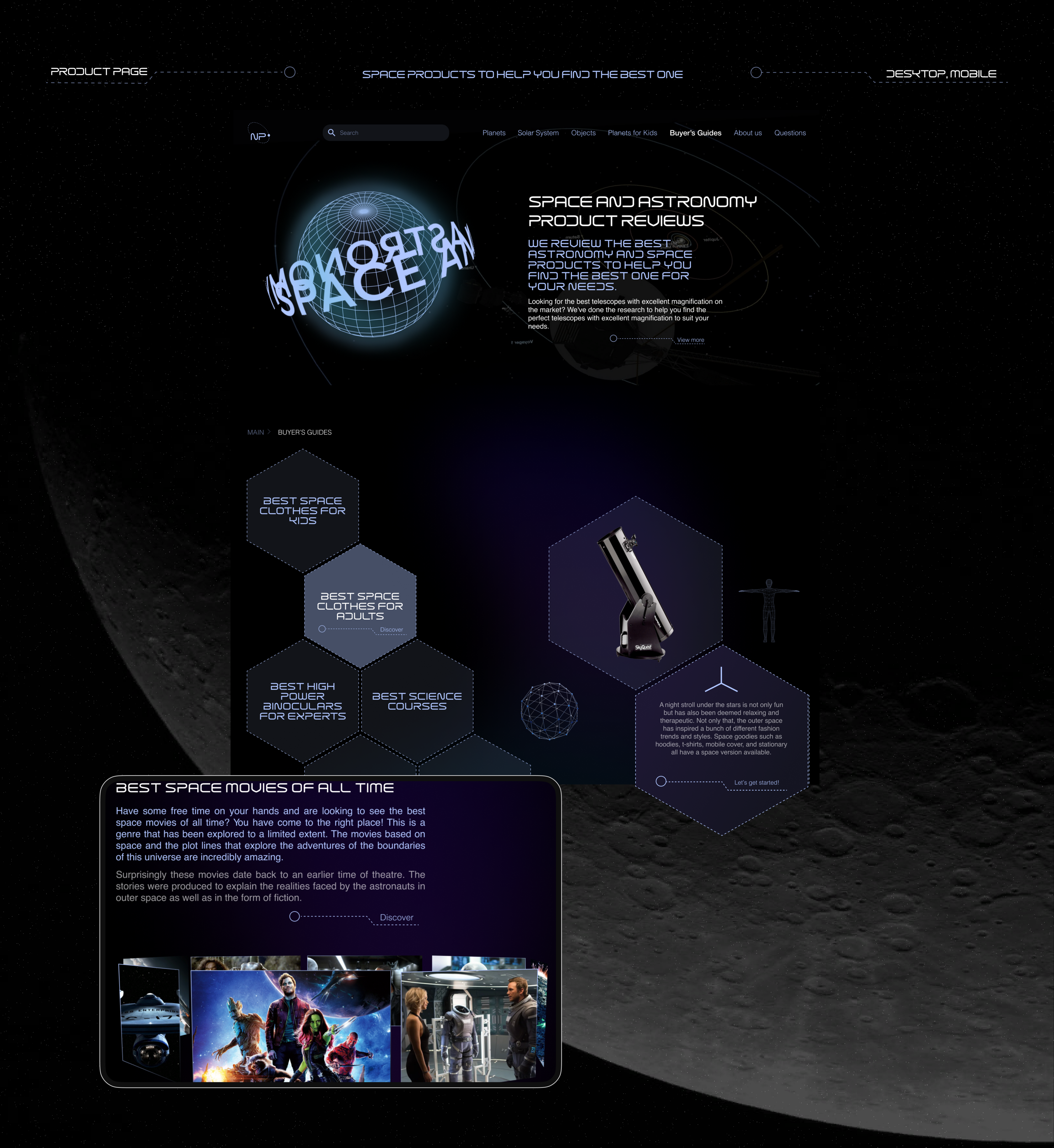Nine Planets, Space and Astronomy Website — Изображение №7 — Интерфейсы на Dprofile