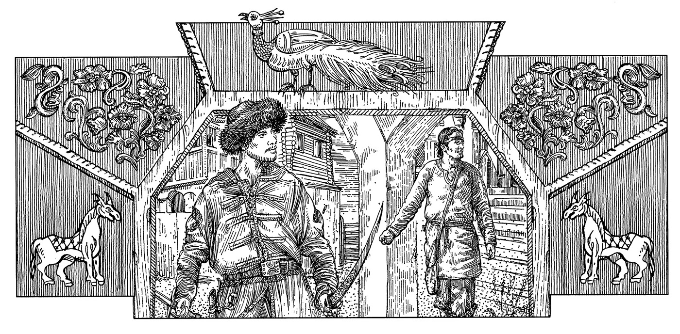 Иллюстрации для серии исторических книг. — Изображение №8 — Иллюстрация, Графика на Dprofile