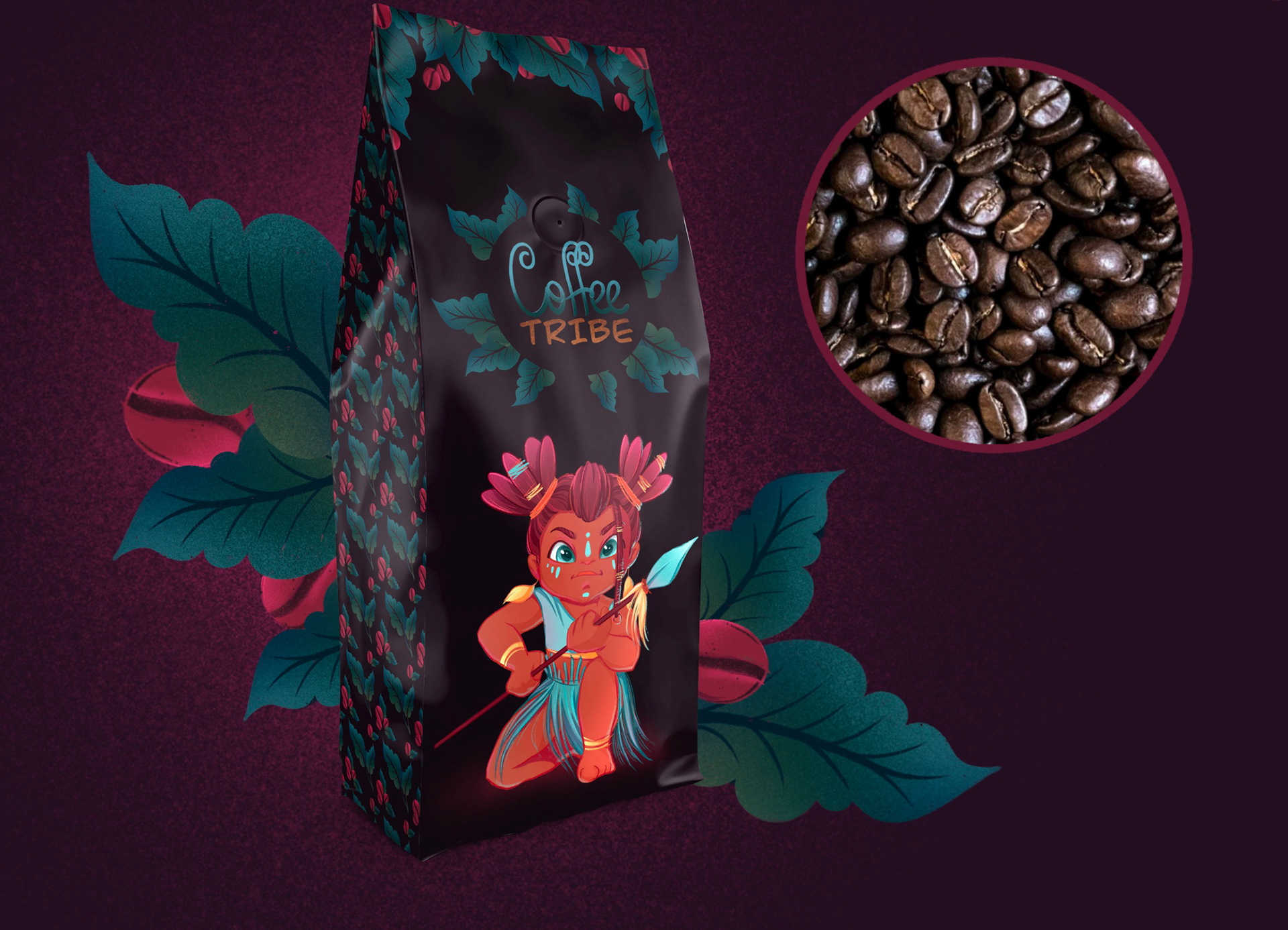 Персонаж для "COFFEE TRIBE" — Изображение №2 — Брендинг, Иллюстрация на Dprofile