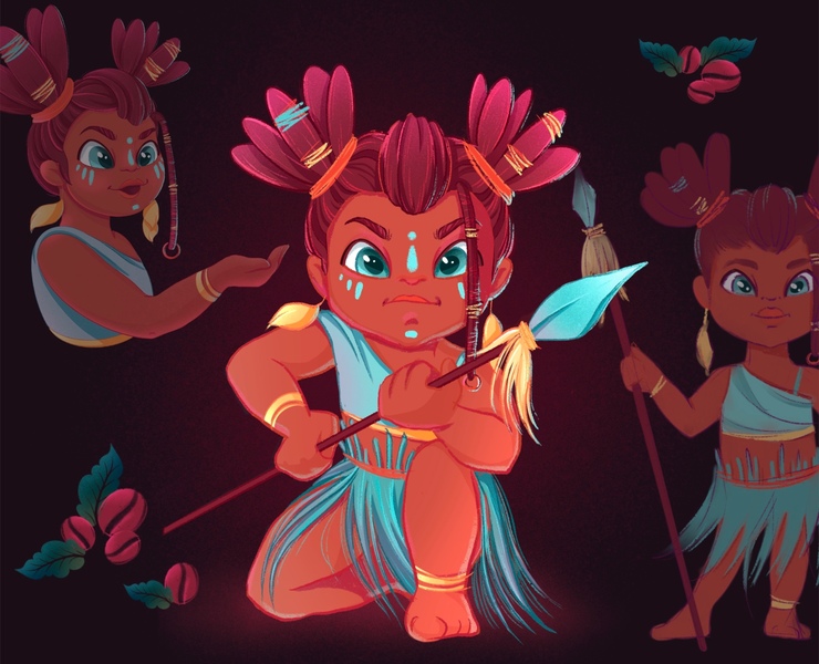 Персонаж для "COFFEE TRIBE" — Брендинг, Иллюстрация на Dprofile