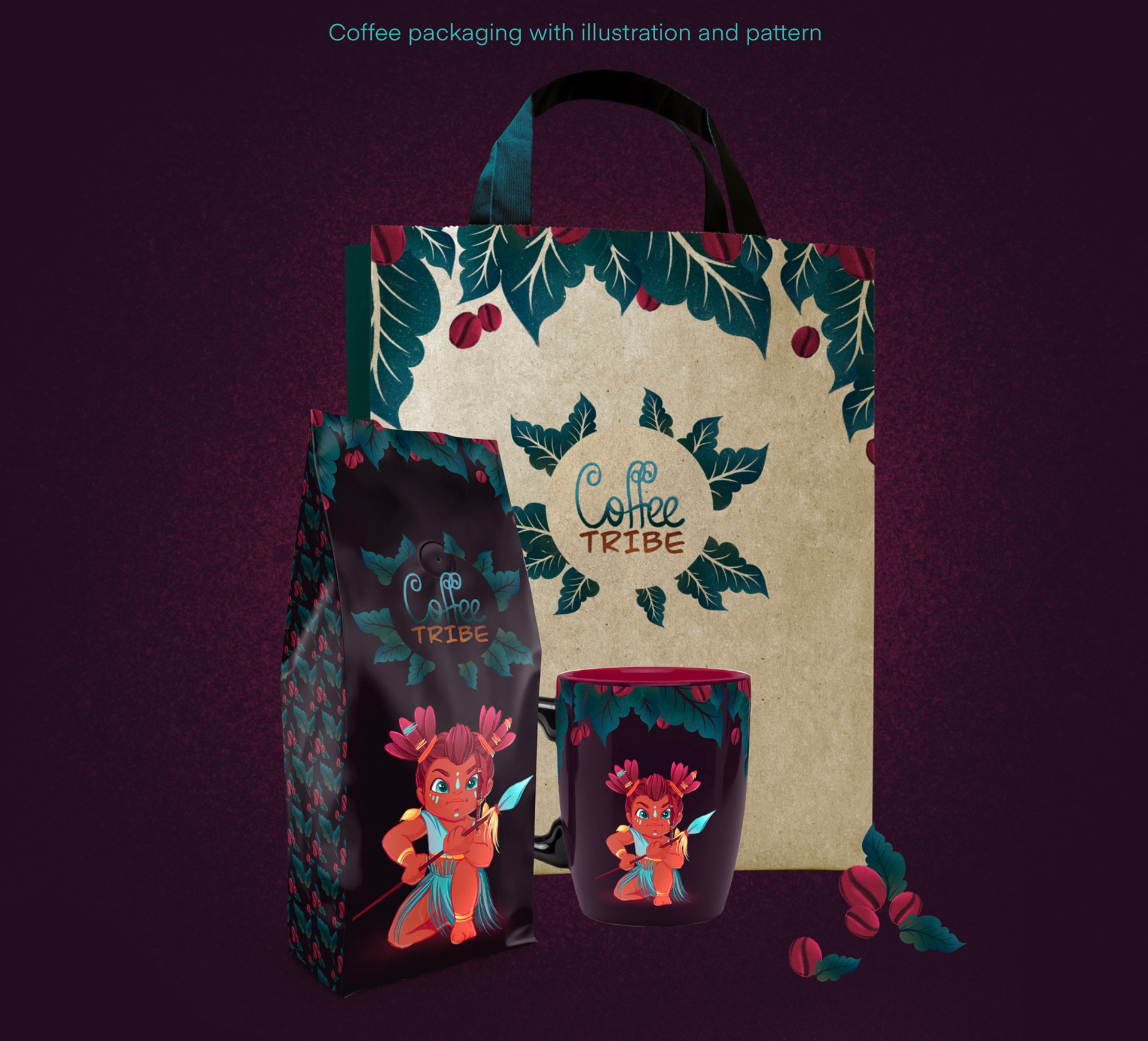 Персонаж для "COFFEE TRIBE" — Изображение №9 — Брендинг, Иллюстрация на Dprofile
