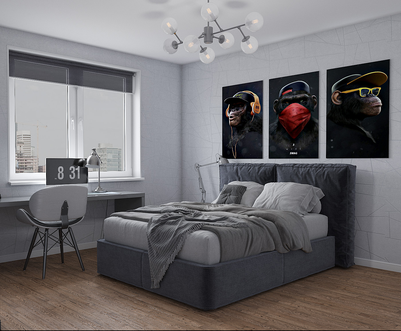 3Д Визуализация комнаты для мальчика подросткальчика — Изображение №8 — 3D на Dprofile