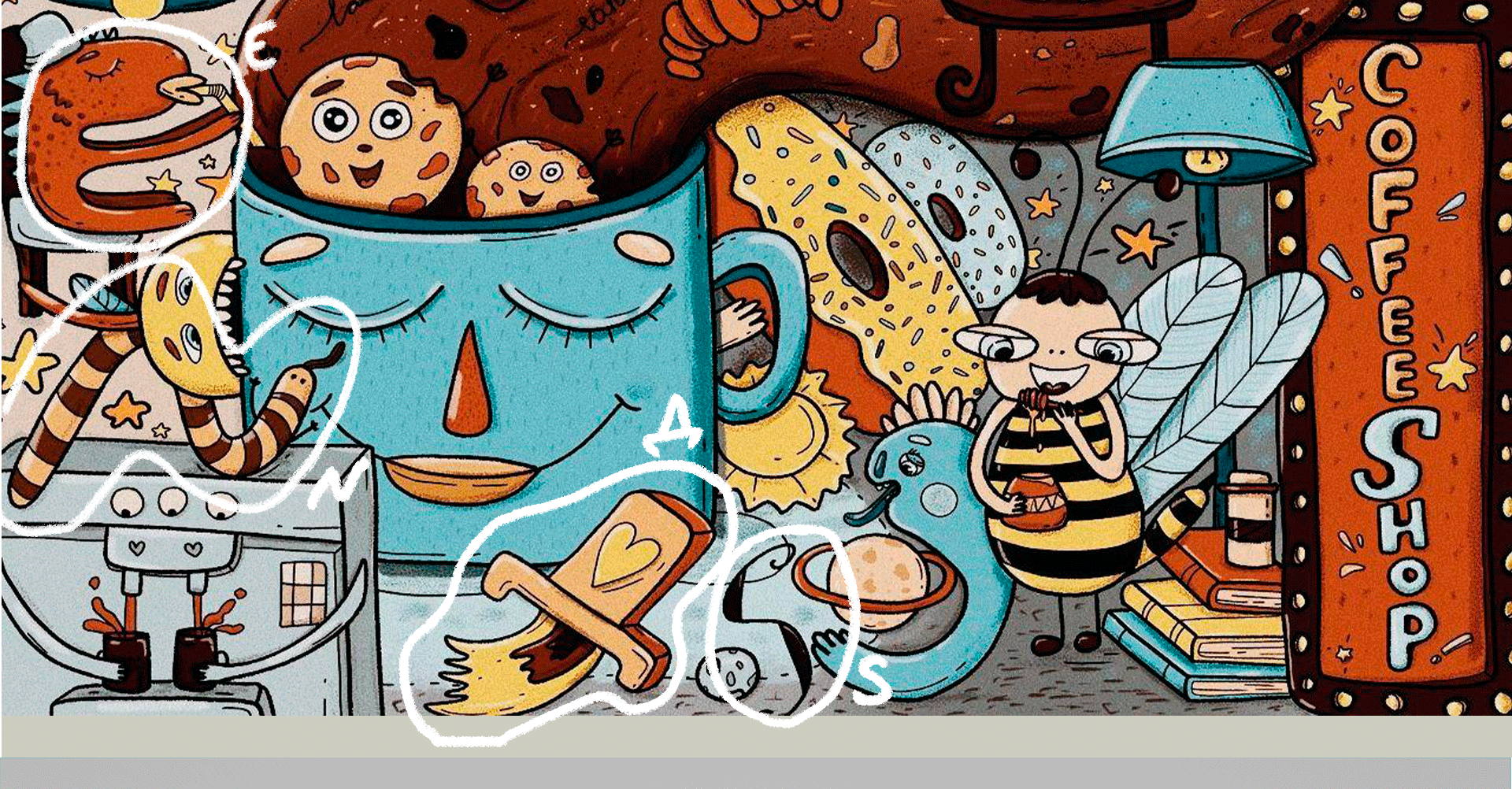 Illustration for a coffee shop — Изображение №7 — Иллюстрация, Маркетинг на Dprofile