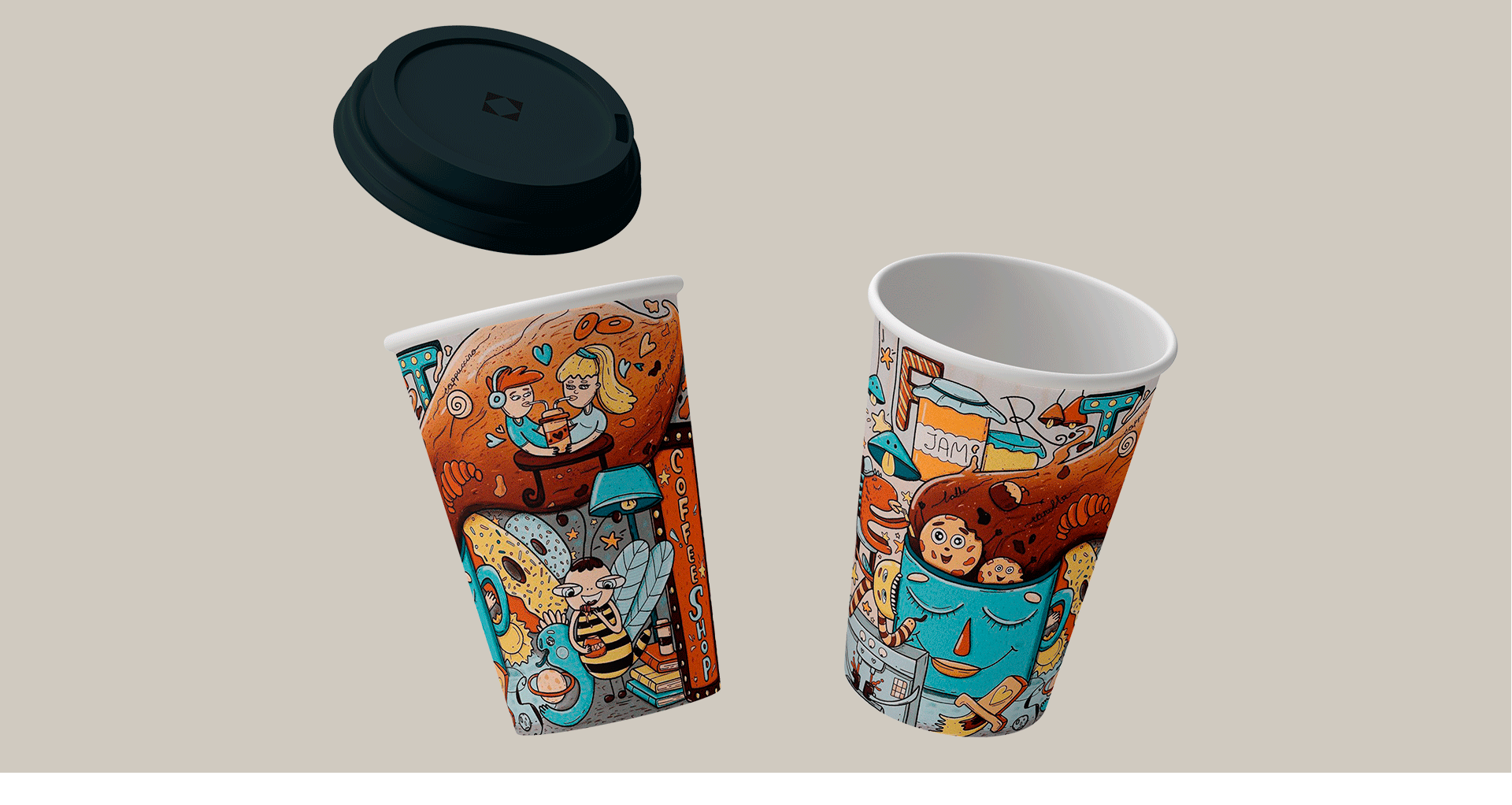 Illustration for a coffee shop — Изображение №4 — Иллюстрация, Маркетинг на Dprofile