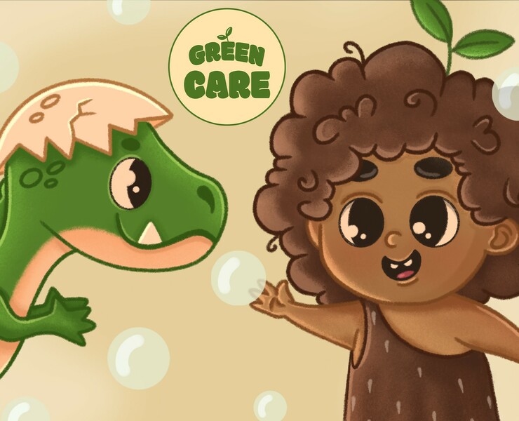 Brand characters for baby cosmetics packaging — Брендинг, Иллюстрация на Dprofile