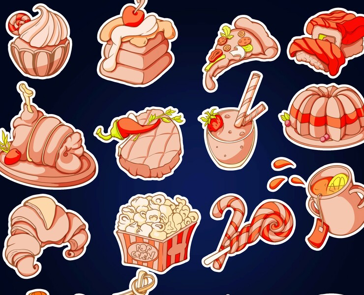 Food Sketches — Интерфейсы, Графика на Dprofile