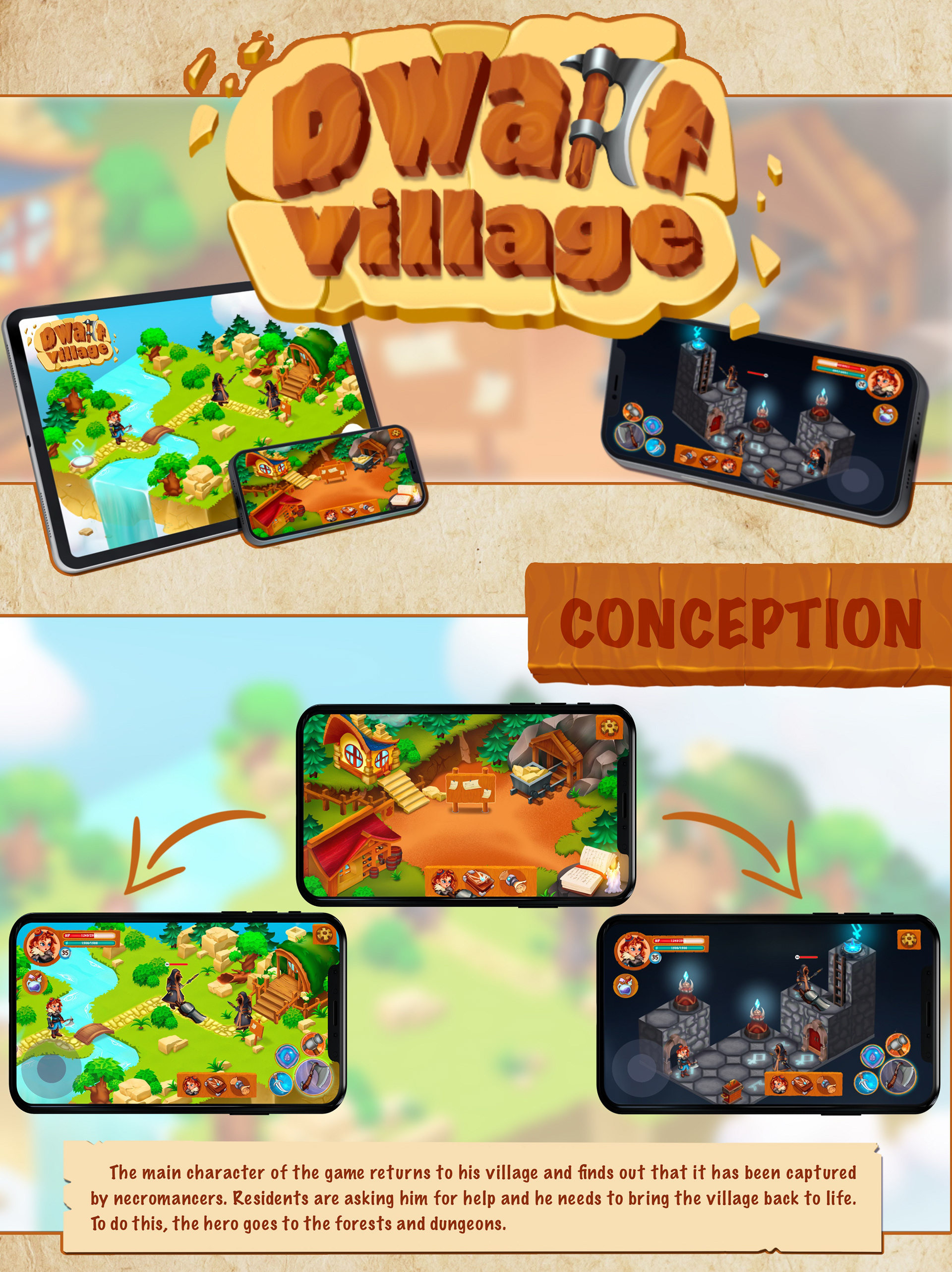 Dwarf village — Изображение №1 — Интерфейсы, Графика на Dprofile