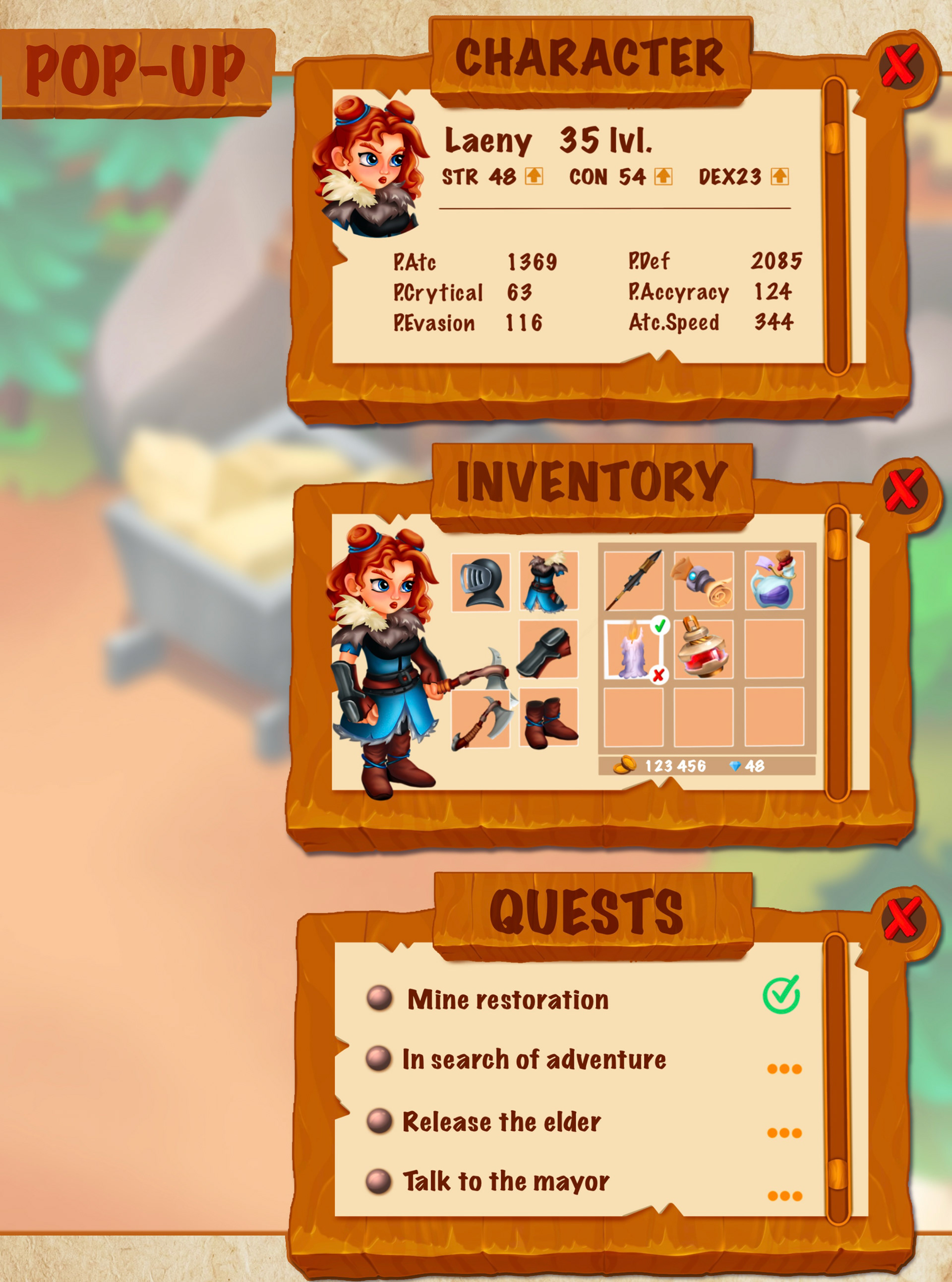 Dwarf village — Изображение №5 — Интерфейсы, Графика на Dprofile