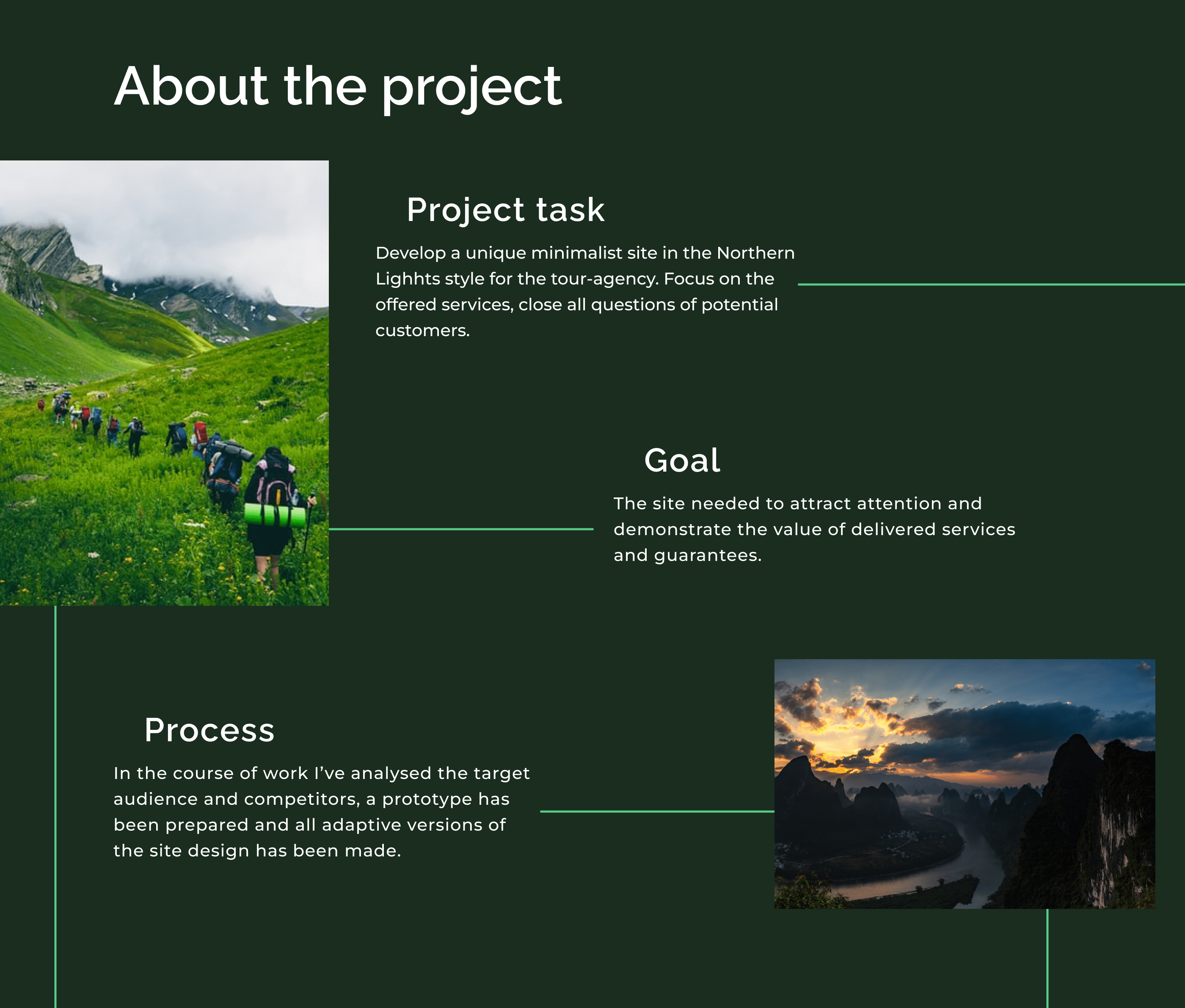 Mountain Tours, Landing Page for Travel Agency — Изображение №1 — Интерфейсы на Dprofile