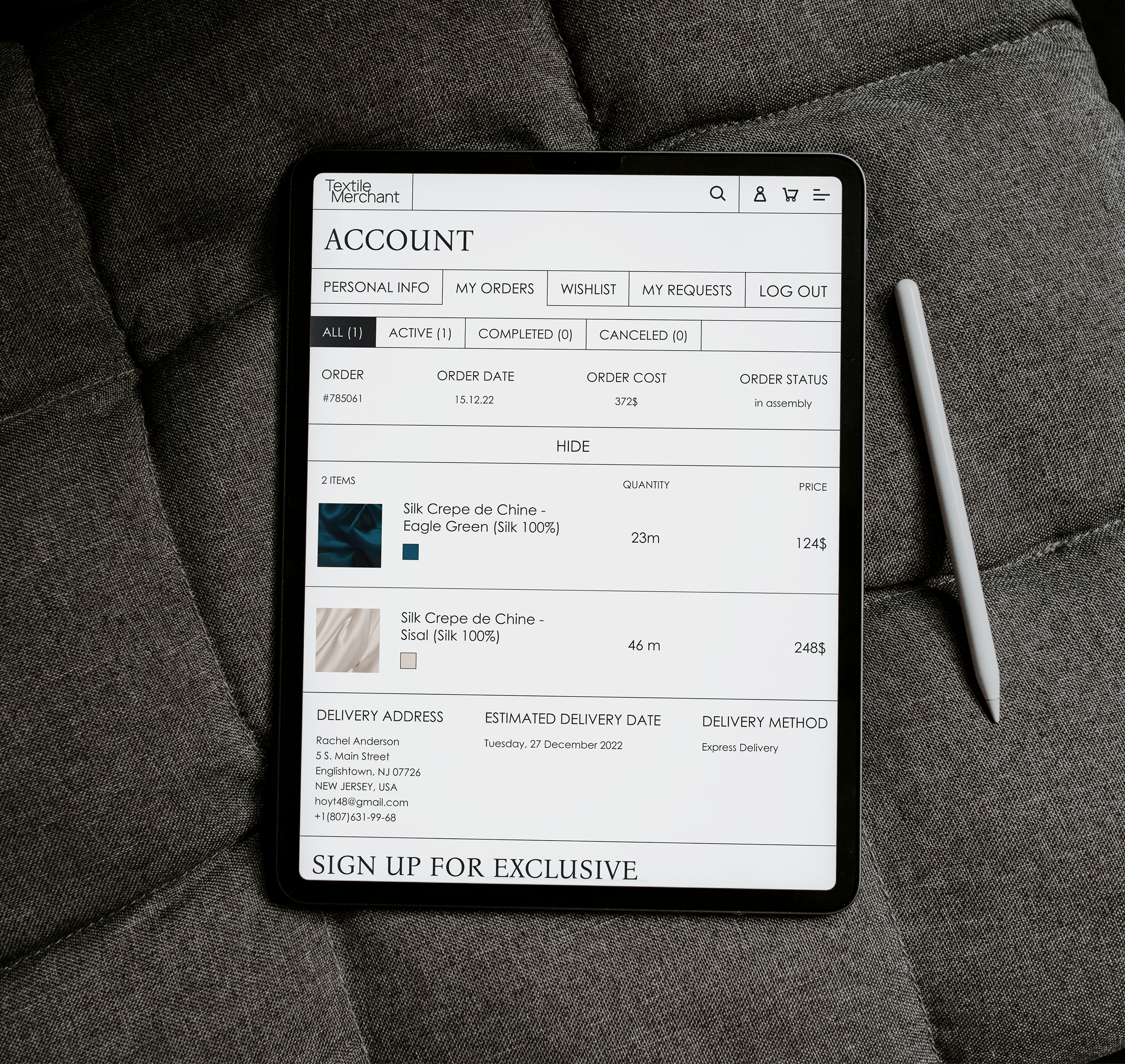 Fabric shop - Website — Изображение №15 — Интерфейсы на Dprofile