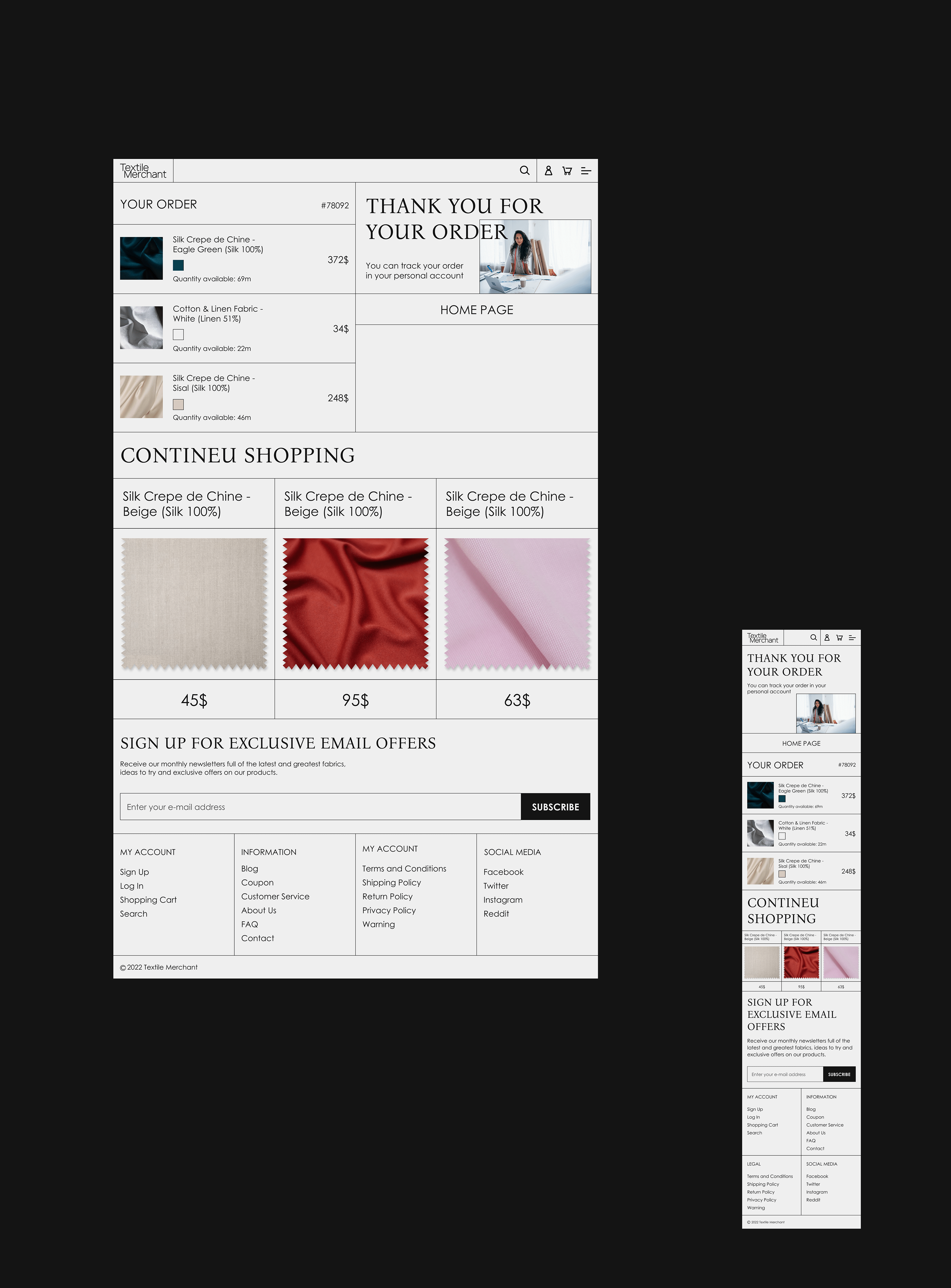 Fabric shop - Website — Изображение №16 — Интерфейсы на Dprofile