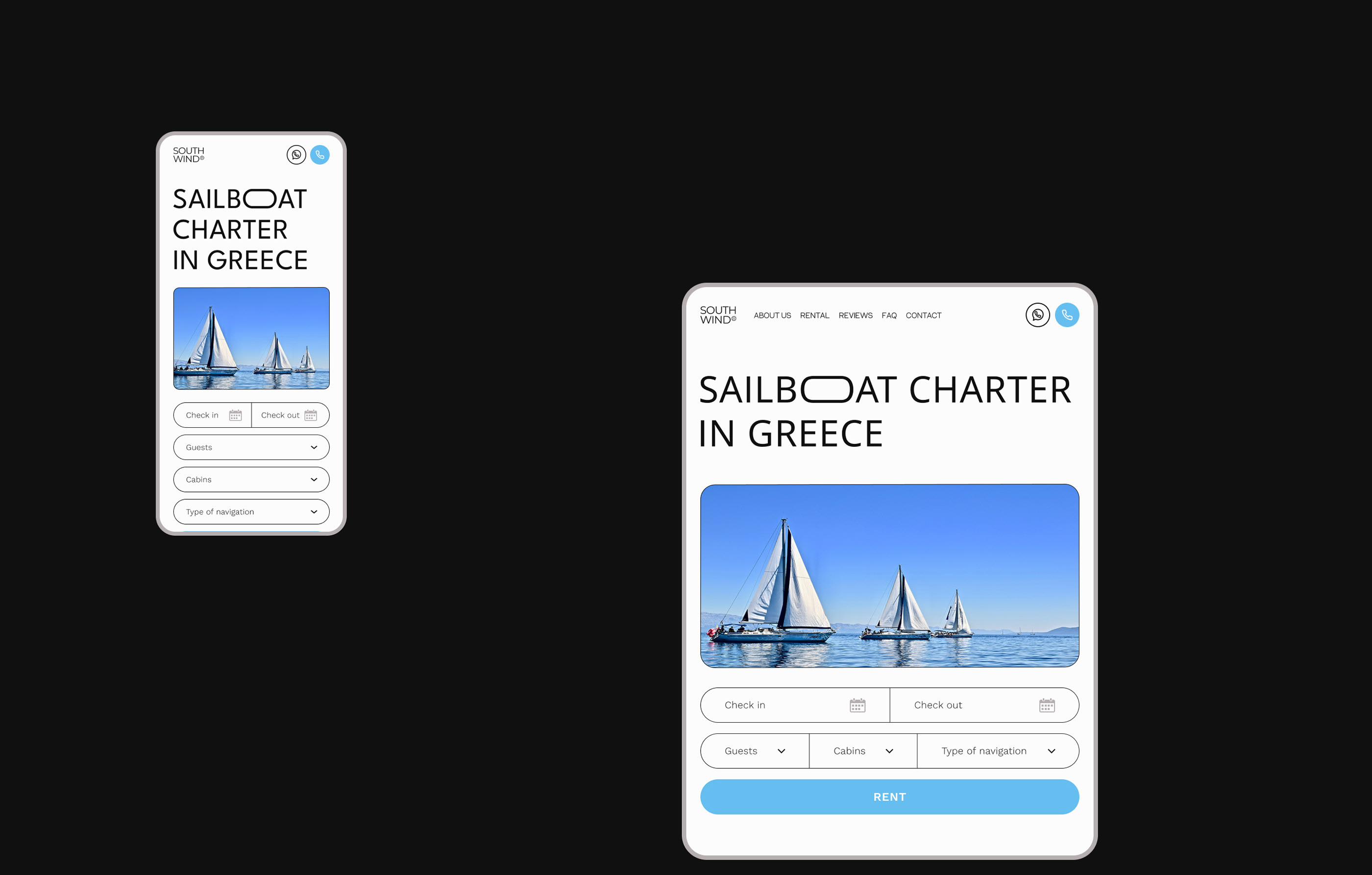 Аренда парусных яхт - Landing page — Изображение №12 — Интерфейсы, Маркетинг на Dprofile