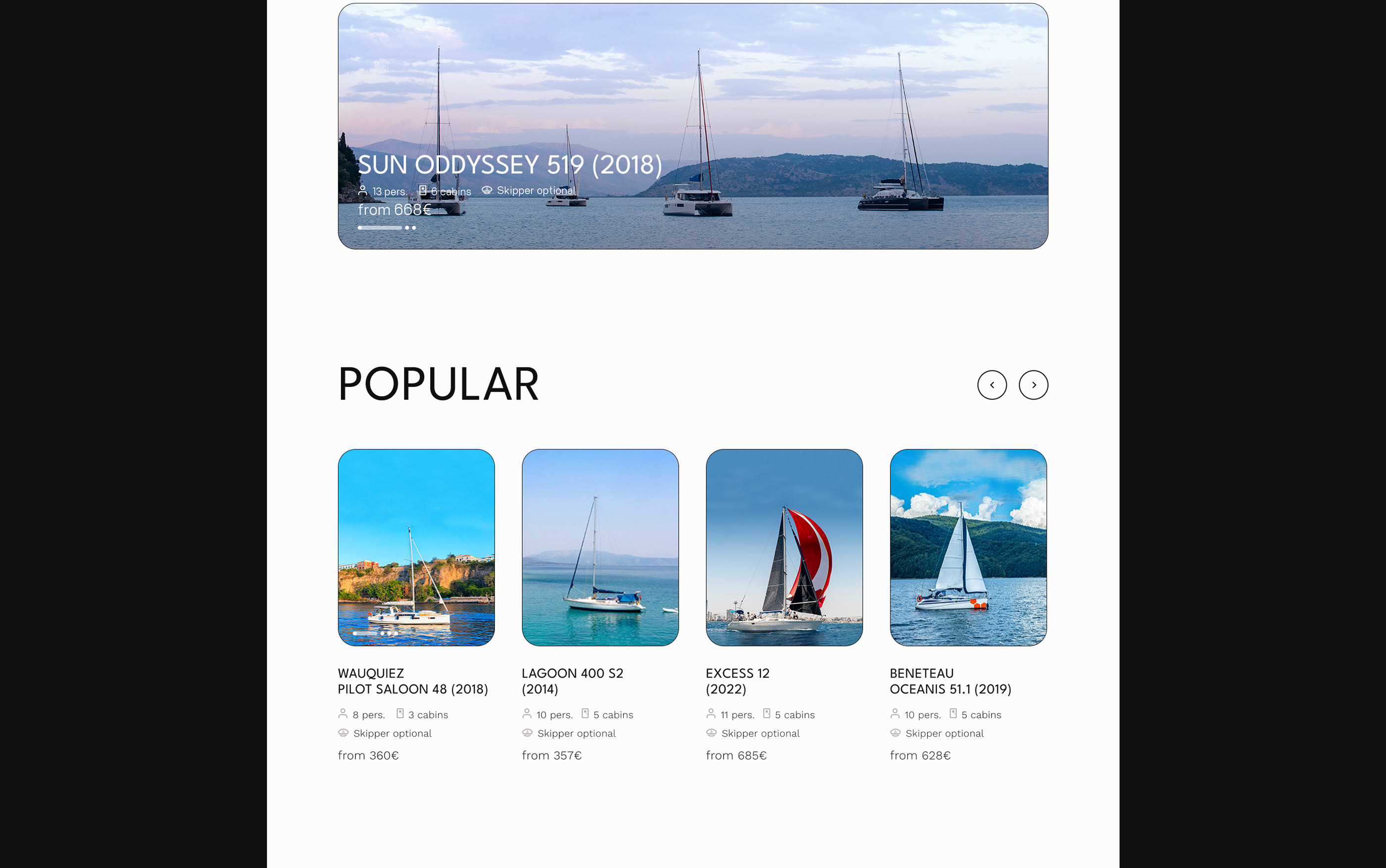 Аренда парусных яхт - Landing page — Изображение №6 — Интерфейсы, Маркетинг на Dprofile