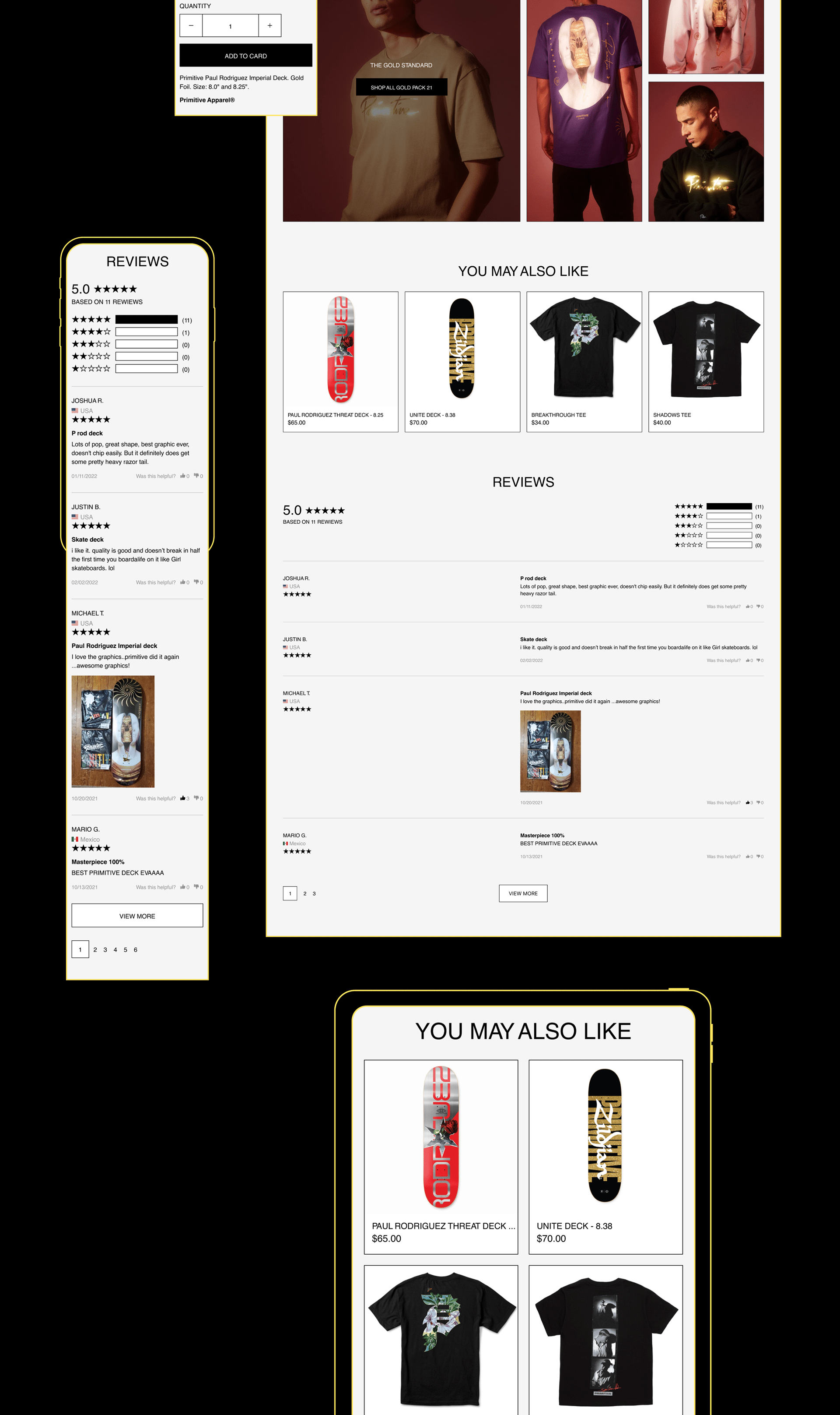 Primitive Skateboarding | E-commerce — Изображение №9 — Интерфейсы на Dprofile