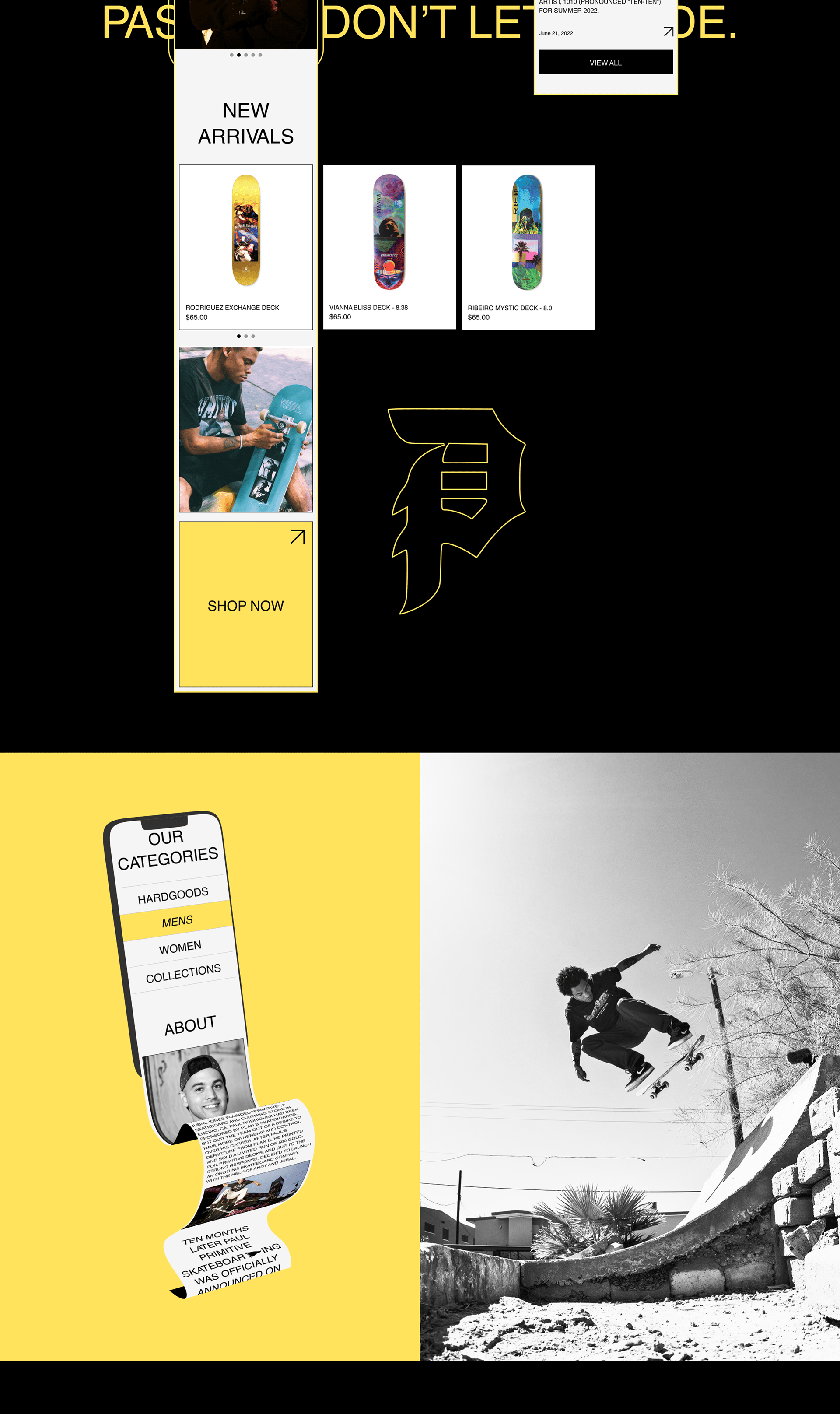 Primitive Skateboarding | E-commerce — Изображение №5 — Интерфейсы на Dprofile
