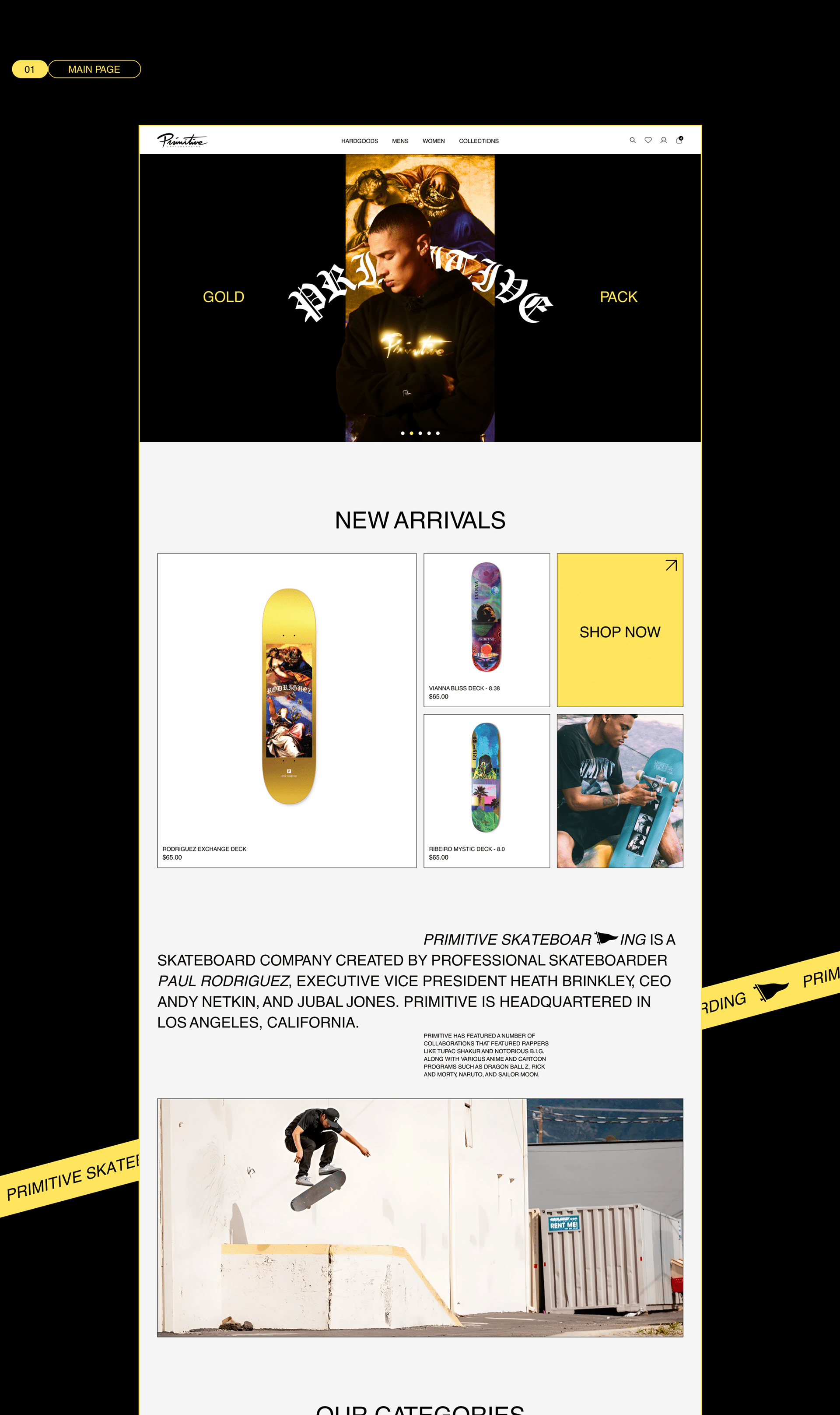 Primitive Skateboarding | E-commerce — Изображение №2 — Интерфейсы на Dprofile