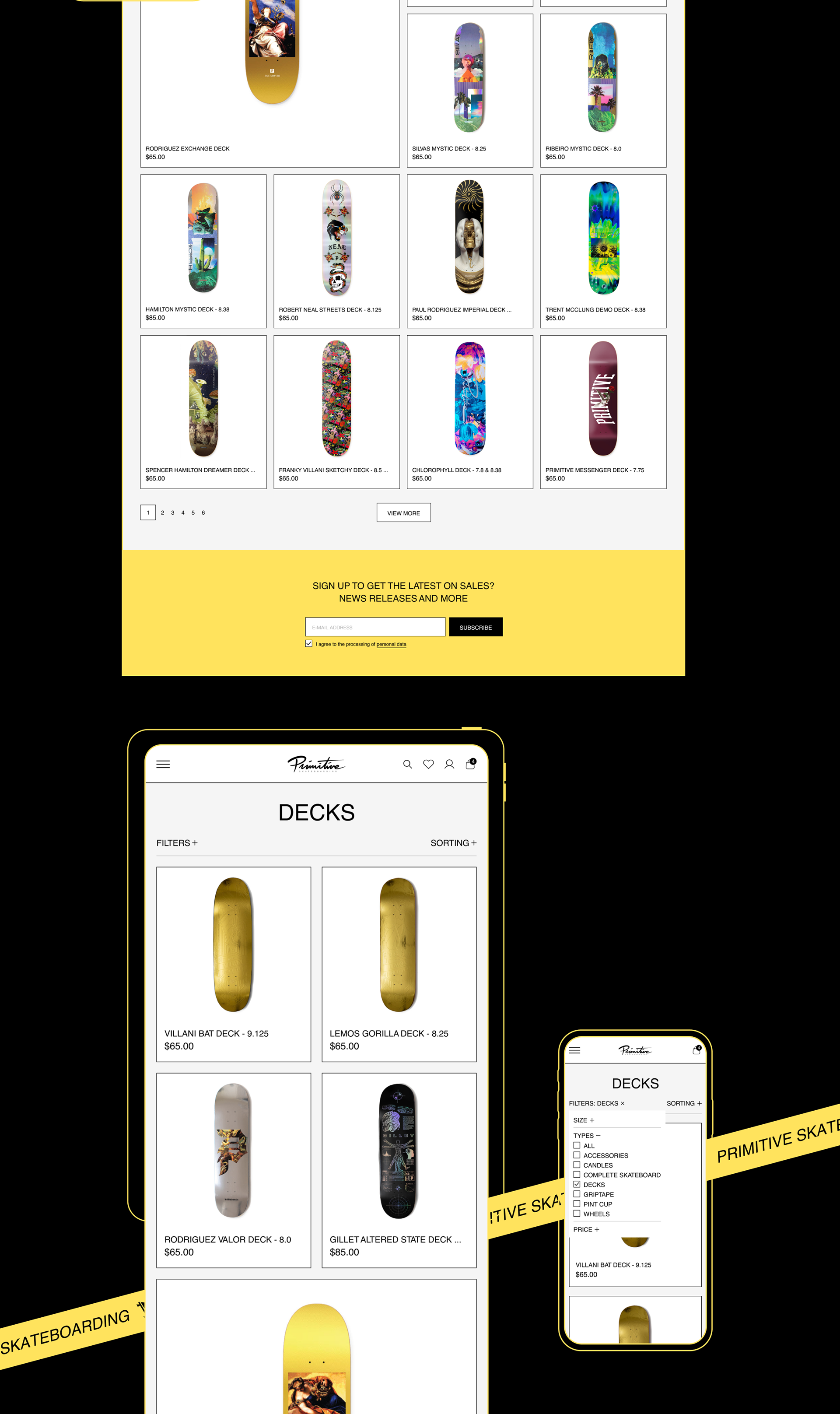 Primitive Skateboarding | E-commerce — Изображение №7 — Интерфейсы на Dprofile