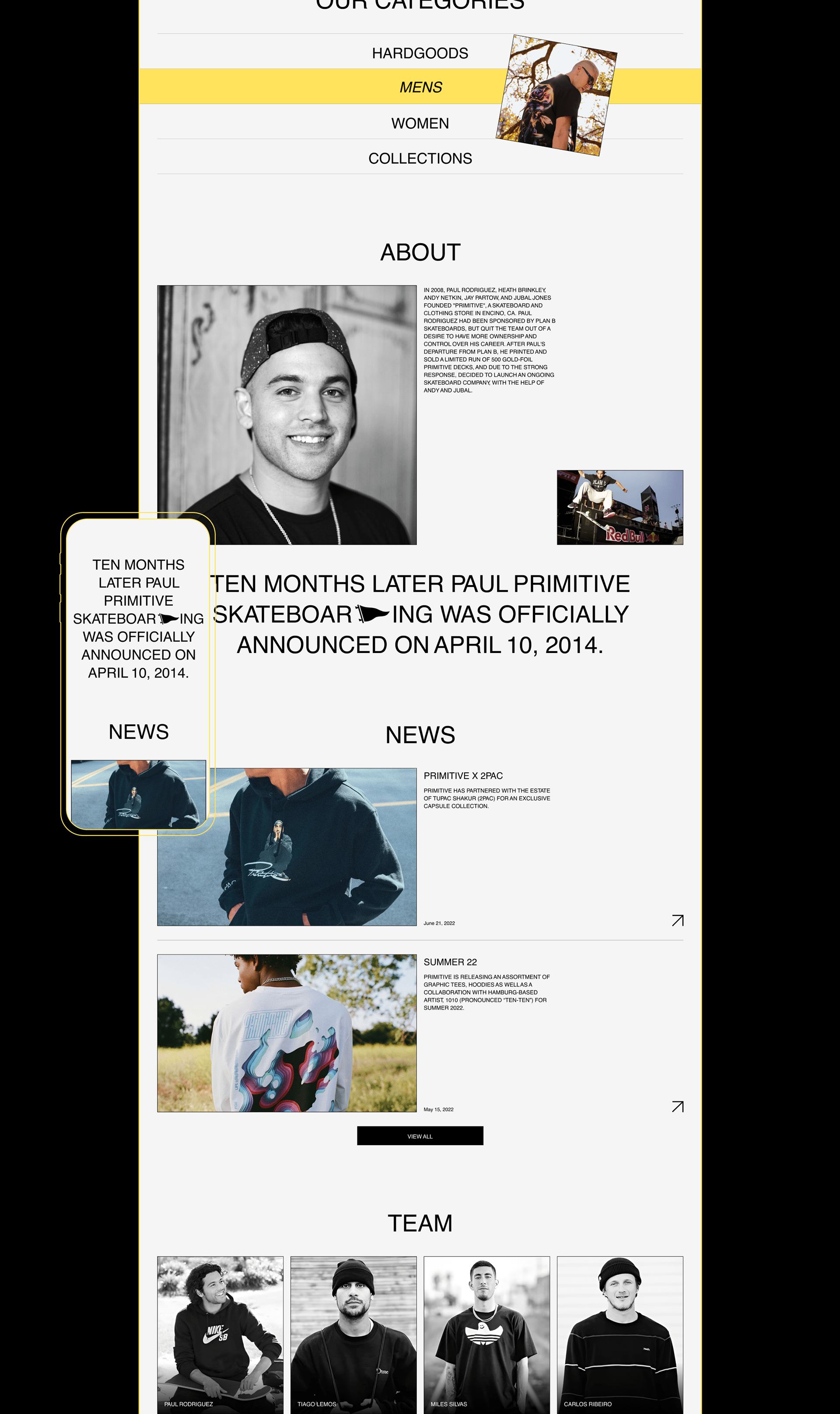 Primitive Skateboarding | E-commerce — Изображение №3 — Интерфейсы на Dprofile