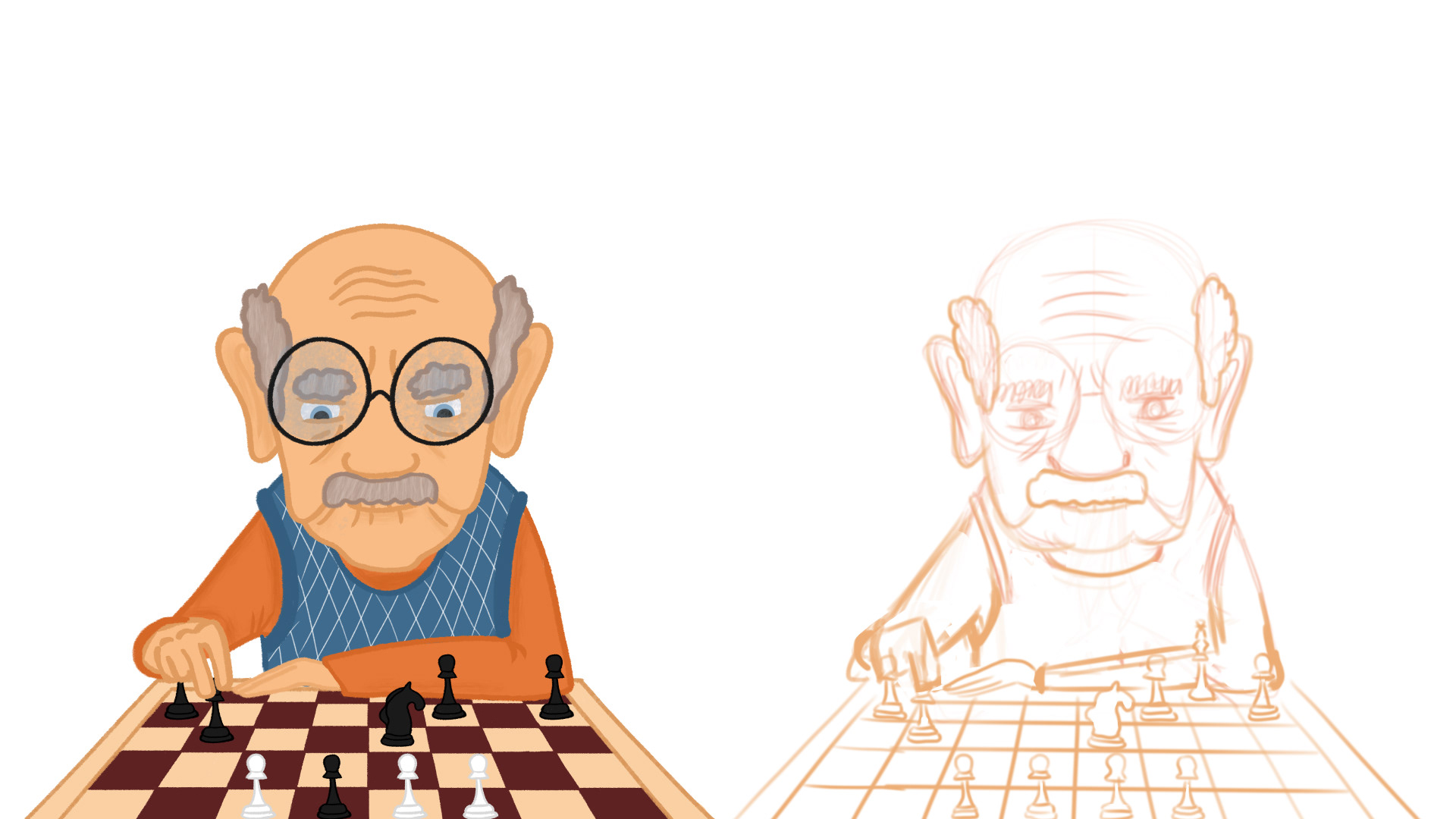 Let's play chess. Character design. — Изображение №1 — Иллюстрация на Dprofile