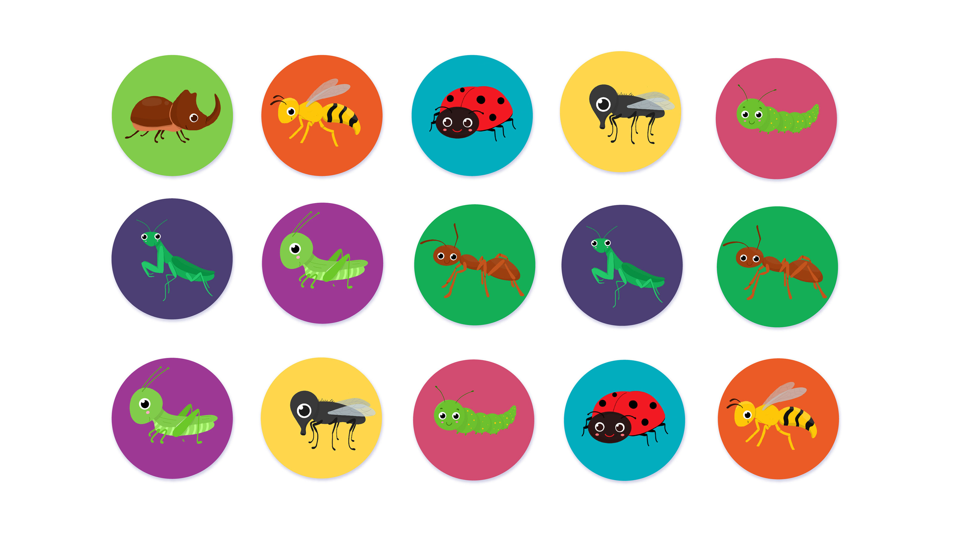 Memory game cards insects for kids — Изображение №2 — Иллюстрация на Dprofile
