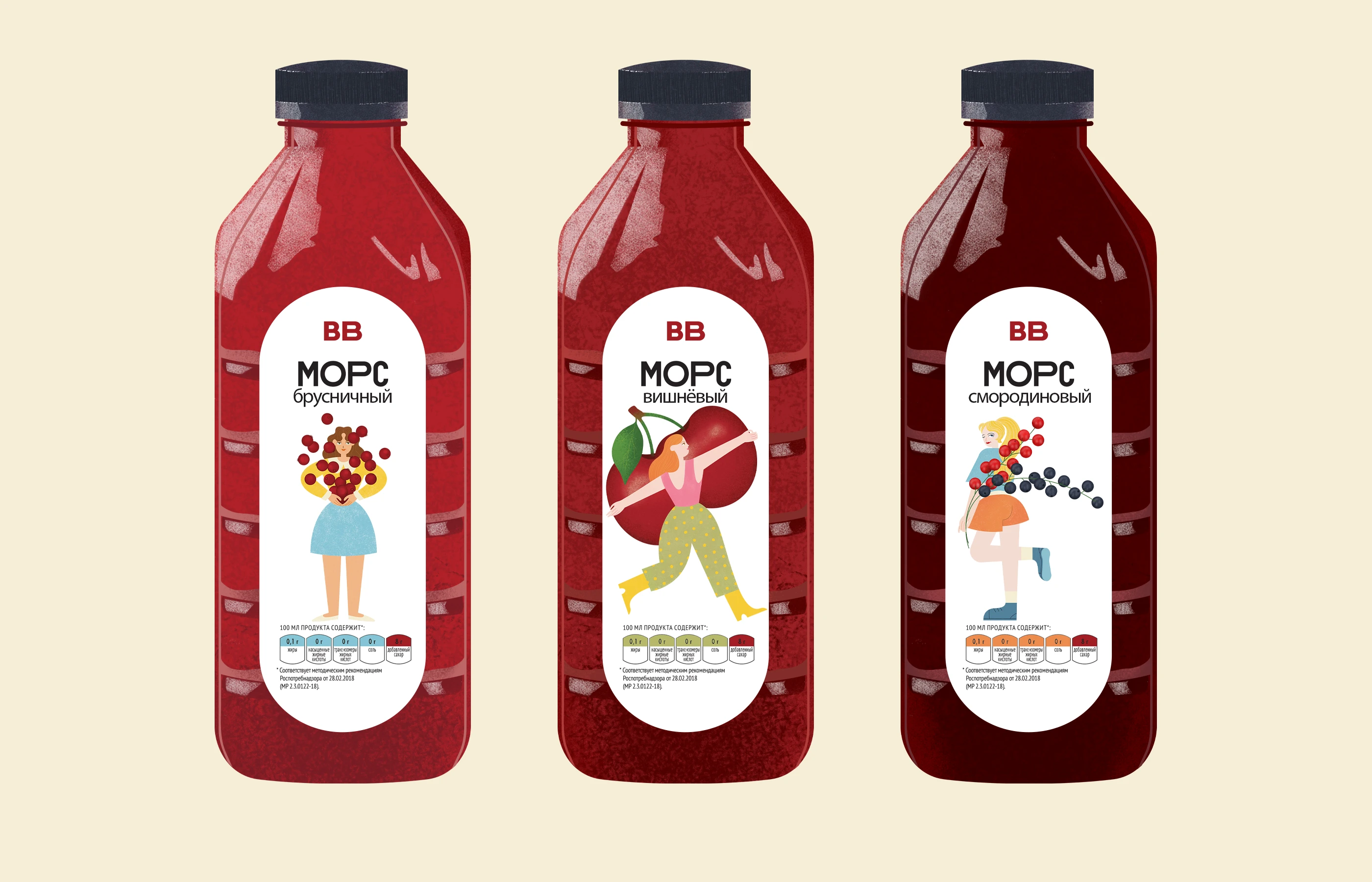 Этикетки для морсов/Labels for fruit drinks — Изображение №4 — Брендинг, Иллюстрация на Dprofile