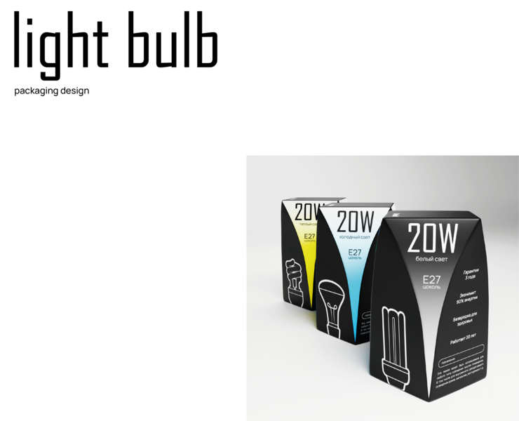Packaging design for light bulb — Брендинг, Графика на Dprofile