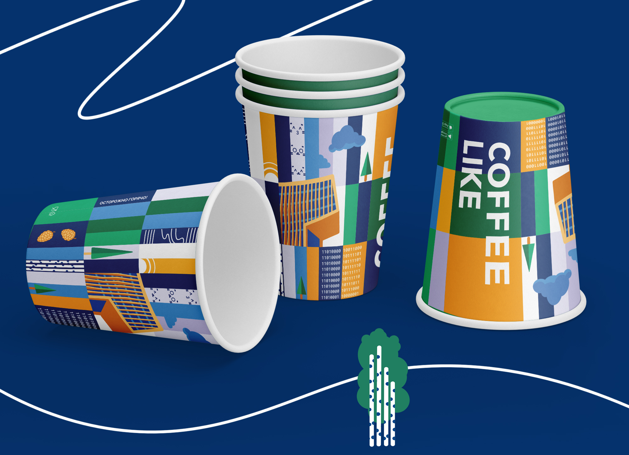 Дизайн кофейного стаканчика COFFEE LIKE | Иллюстрация — Изображение №4 — Брендинг, Иллюстрация на Dprofile