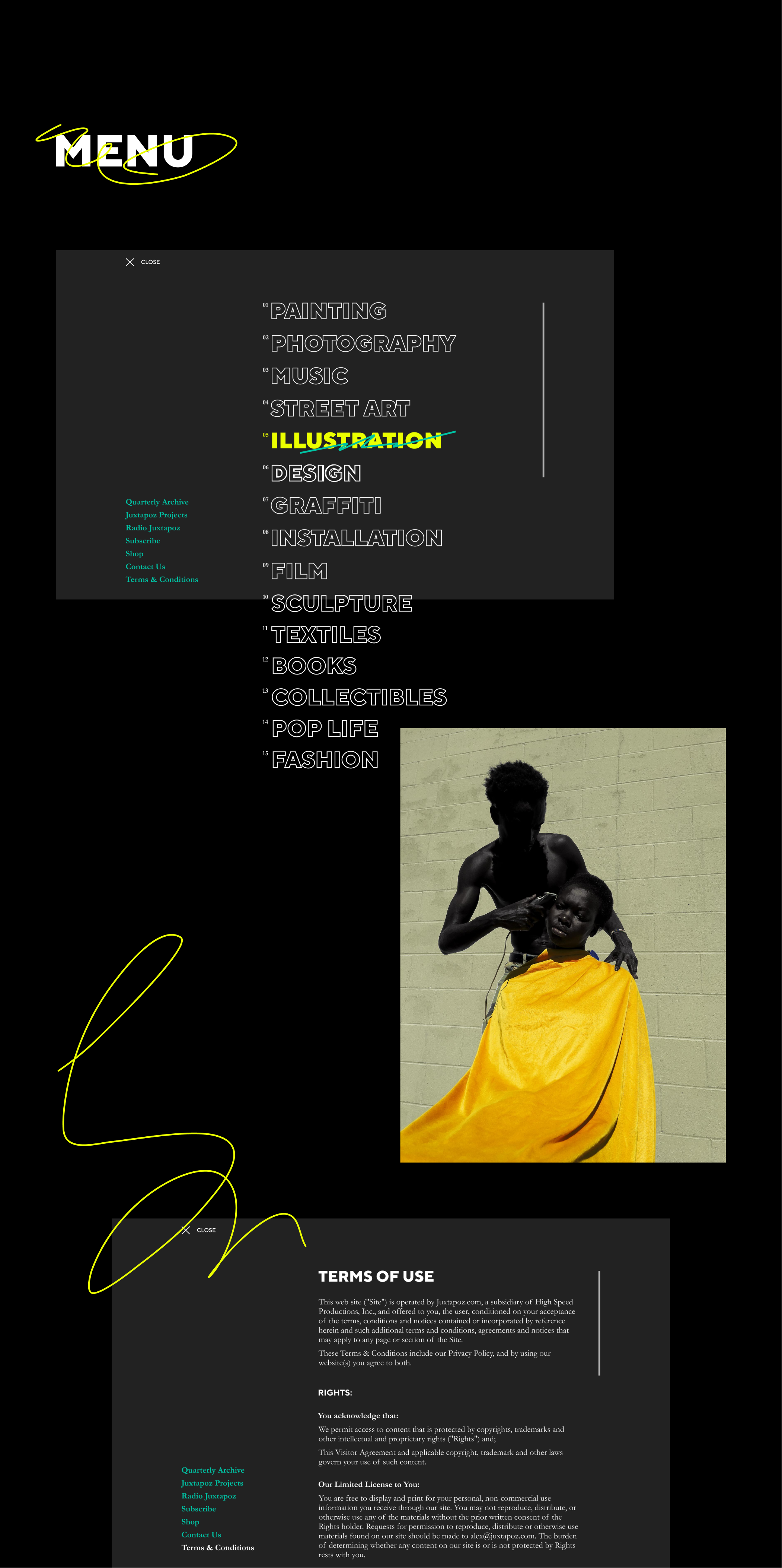 Juxtapoz Magazine — Изображение №5 — Интерфейсы на Dprofile