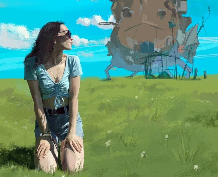 Girl portrait / Digital drawing на Dprofile
