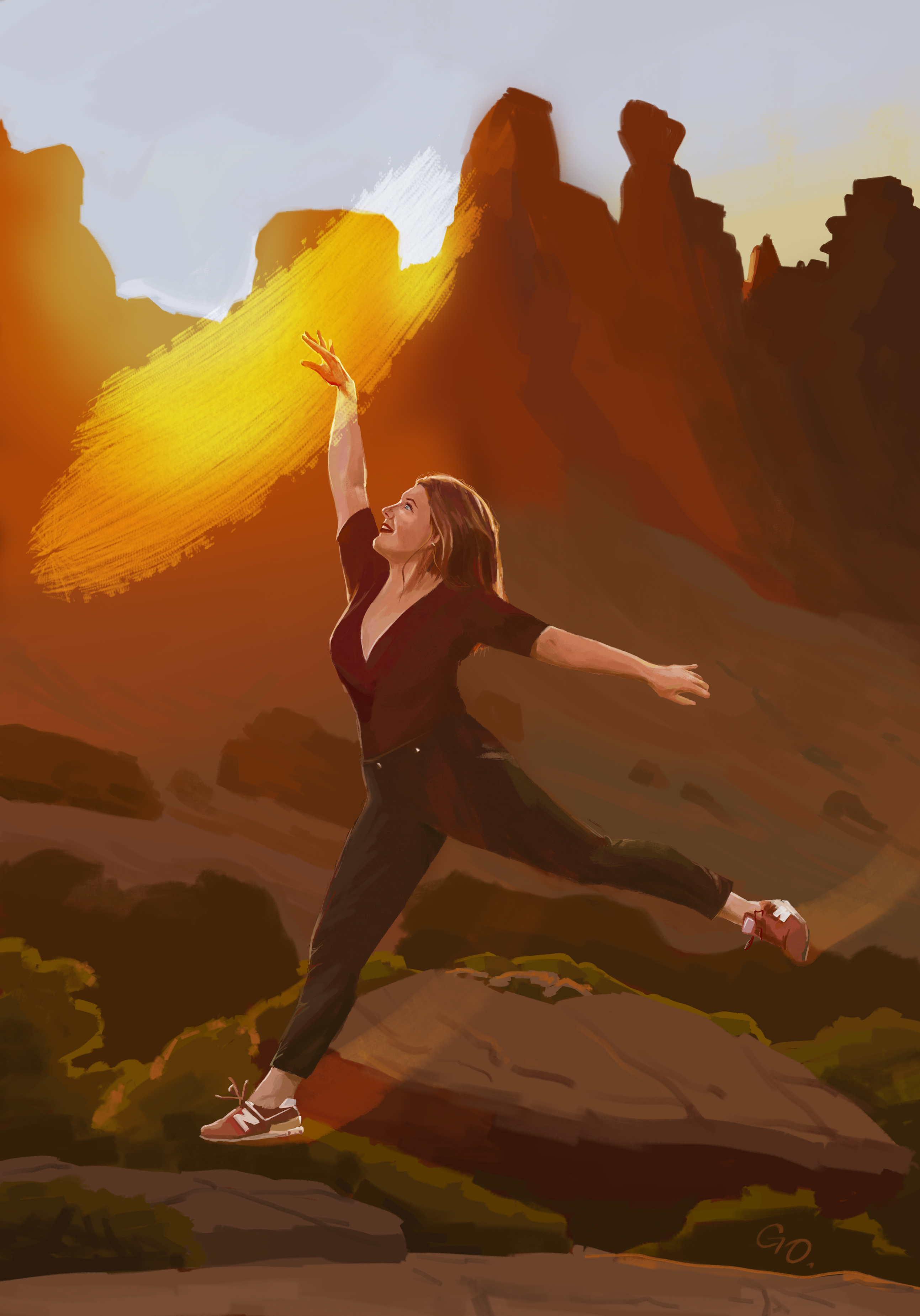 Girl on the canyon / Digital drawing — Изображение №1 — Иллюстрация, Графика на Dprofile