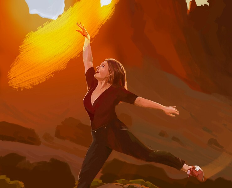Girl on the canyon / Digital drawing на Dprofile