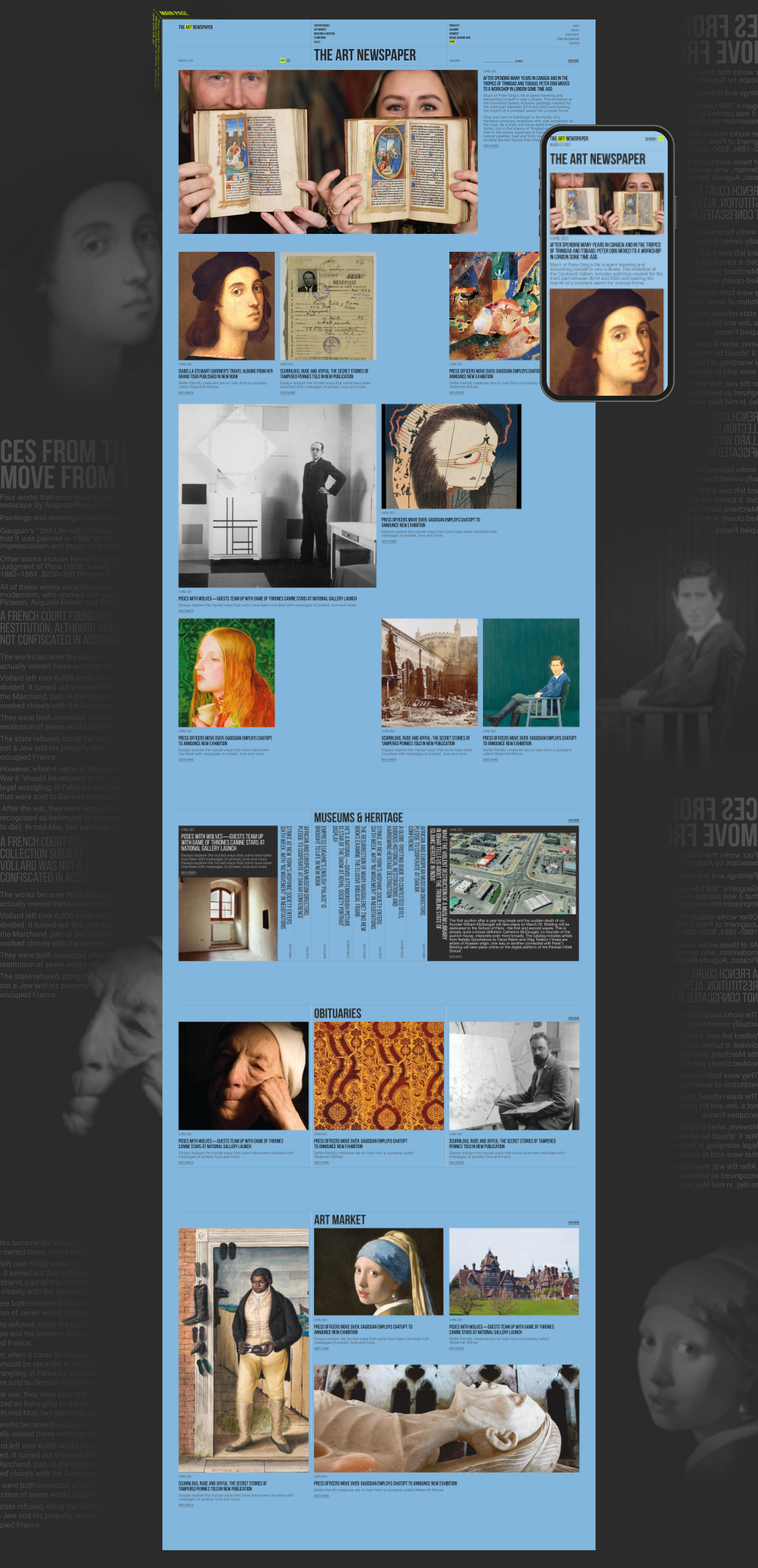 News site: The art newspaper — Изображение №5 — Интерфейсы на Dprofile