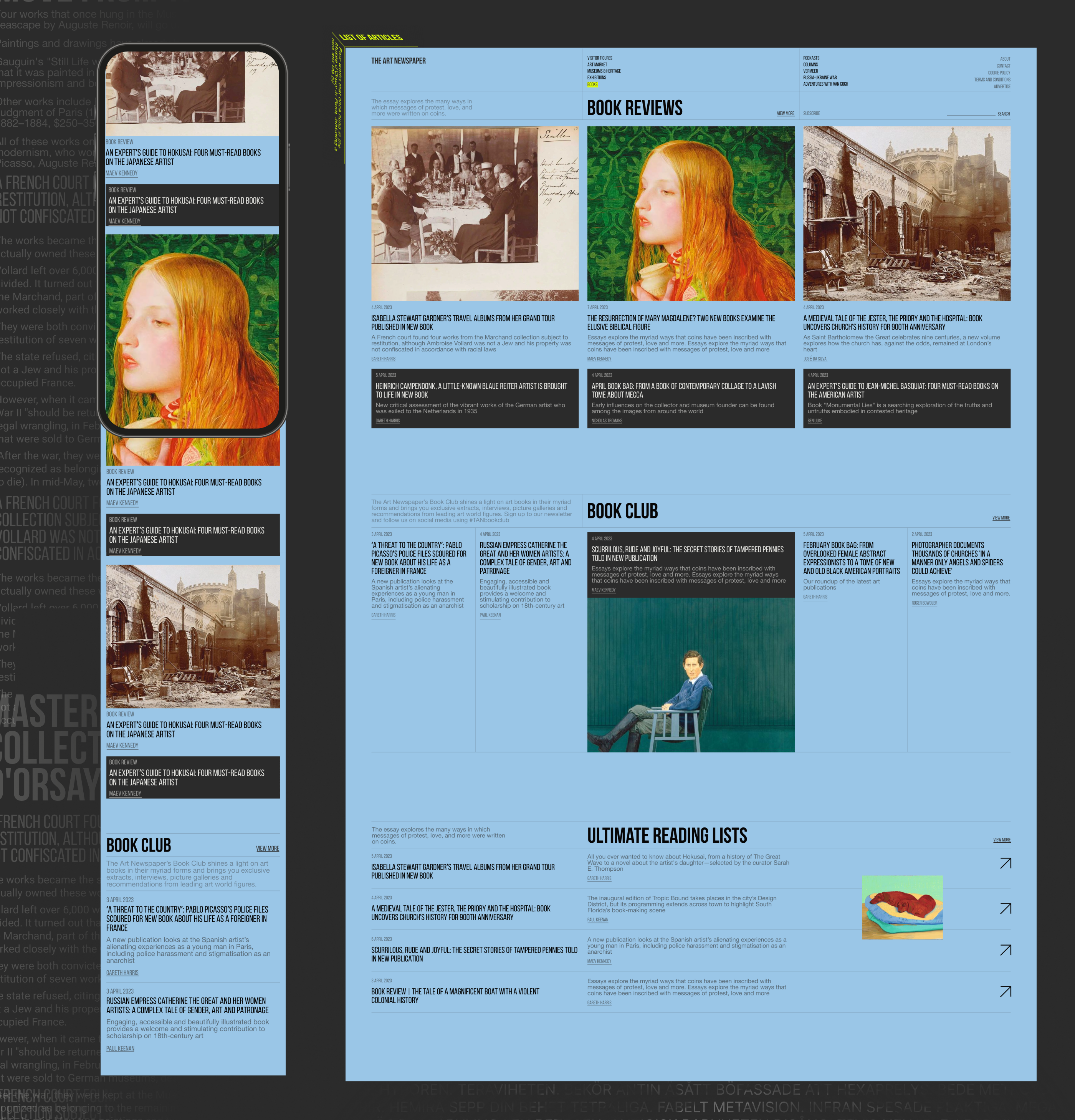 News site: The art newspaper — Изображение №3 — Интерфейсы на Dprofile