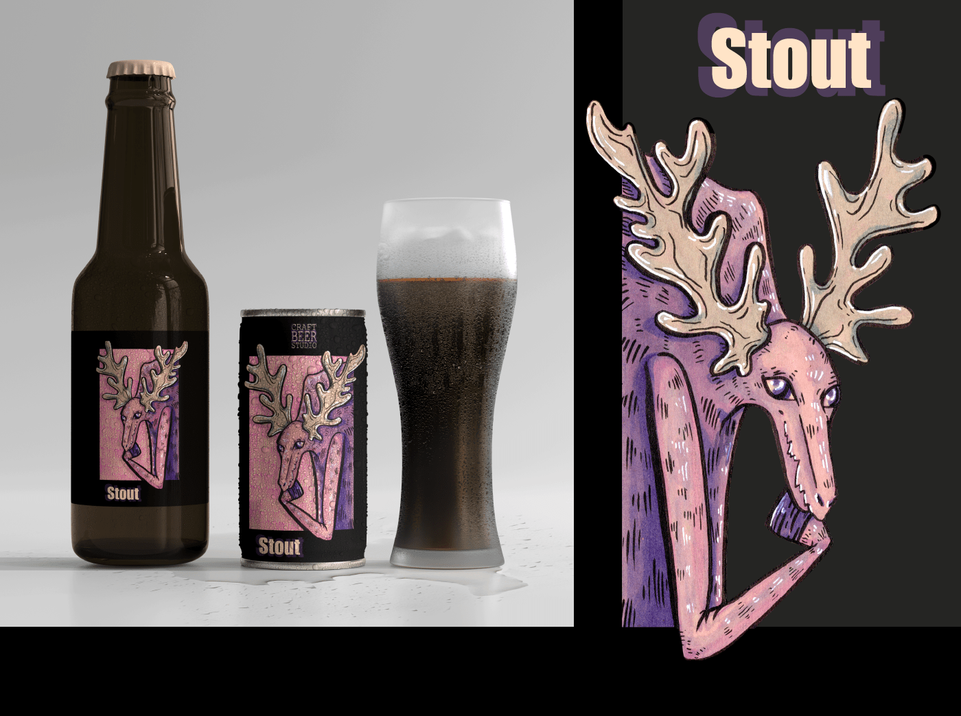 CRAFT BEER STUDIO. Упаковка пива с монстрами — Изображение №3 — Брендинг, Иллюстрация на Dprofile