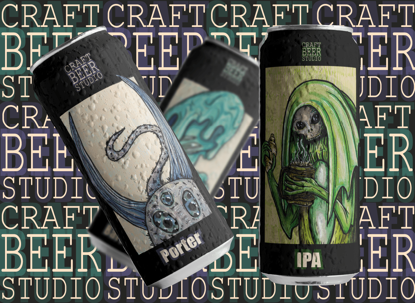 CRAFT BEER STUDIO. Упаковка пива с монстрами — Изображение №5 — Брендинг, Иллюстрация на Dprofile