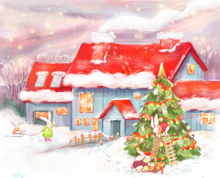 Sweet Winter. Children's illustrations. — Иллюстрация, Анимация на Dprofile