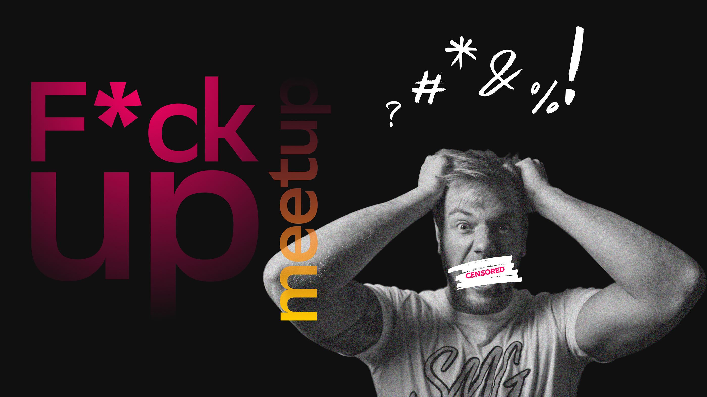 Концепт лендинга F*ckup meetup от СберМаркета — Изображение №1 — Брендинг на Dprofile