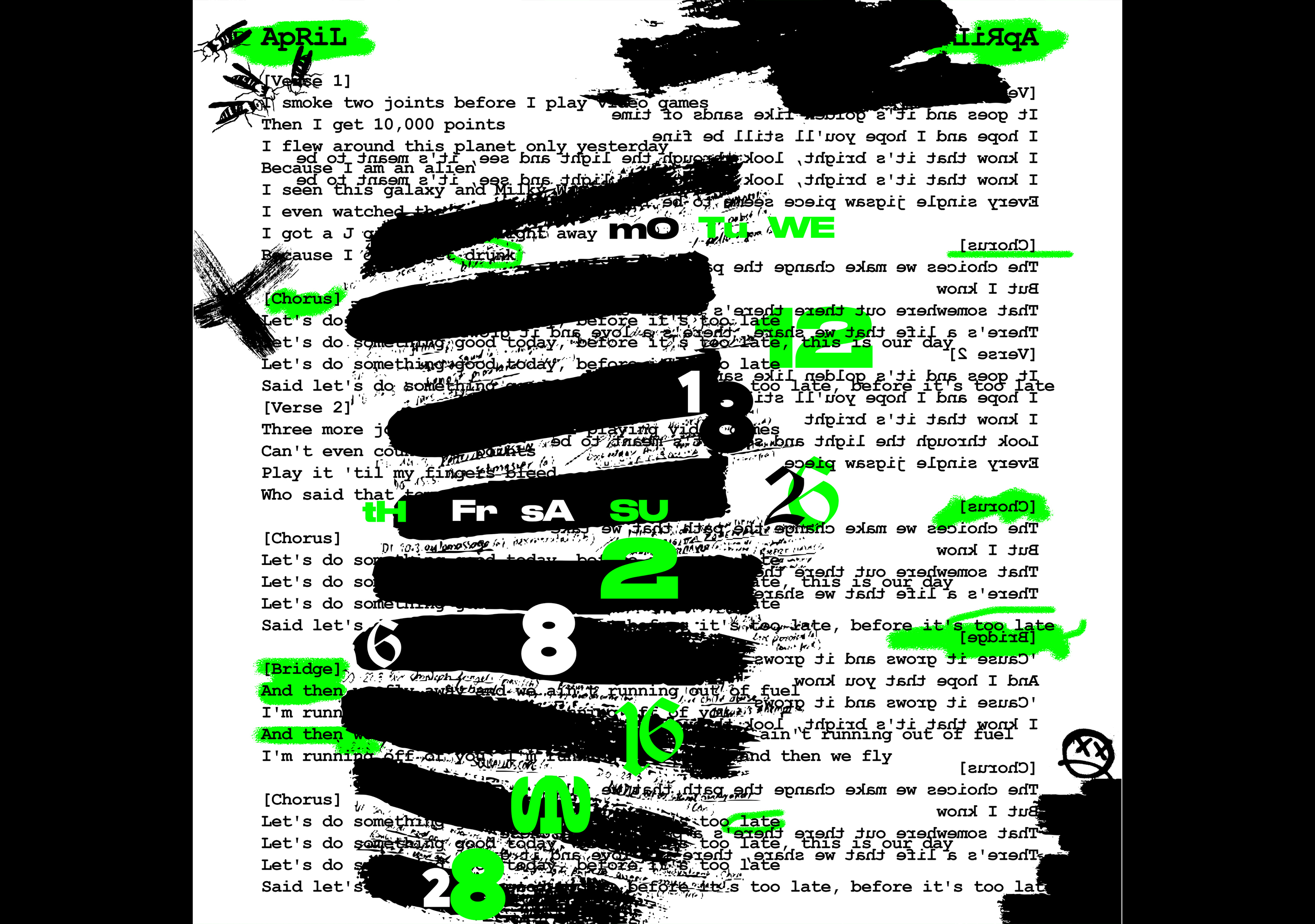 Календарь по альбому «Mind of Mine» ZAYN — Изображение №4 — Графика на Dprofile