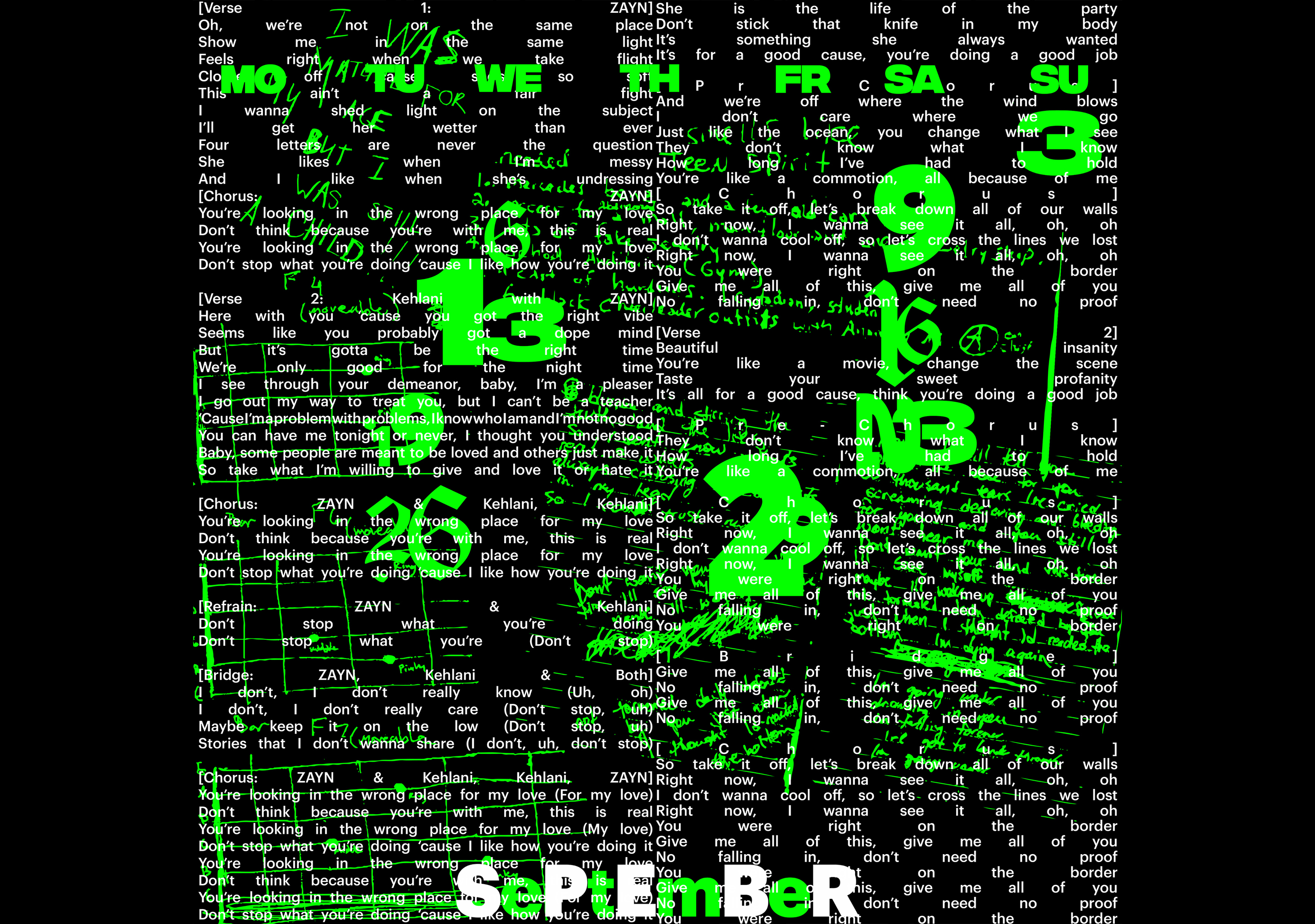 Календарь по альбому «Mind of Mine» ZAYN — Изображение №9 — Графика на Dprofile