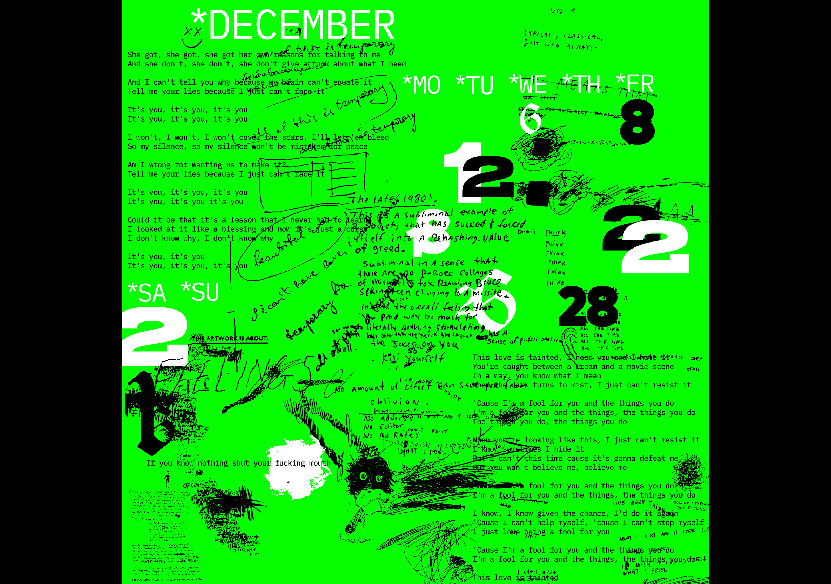 Календарь по альбому «Mind of Mine» ZAYN — Изображение №12 — Графика на Dprofile