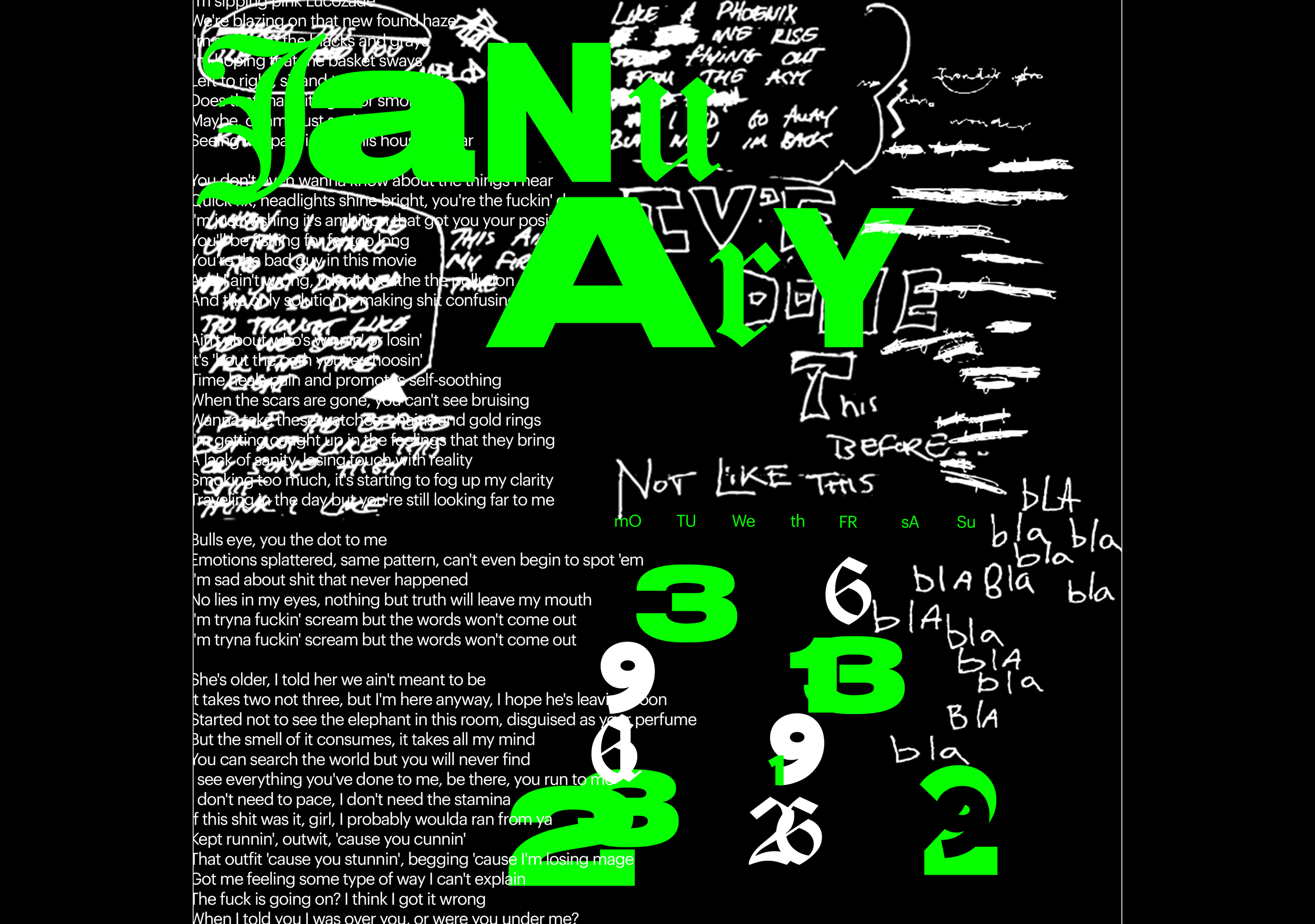 Календарь по альбому «Mind of Mine» ZAYN — Изображение №1 — Графика на Dprofile